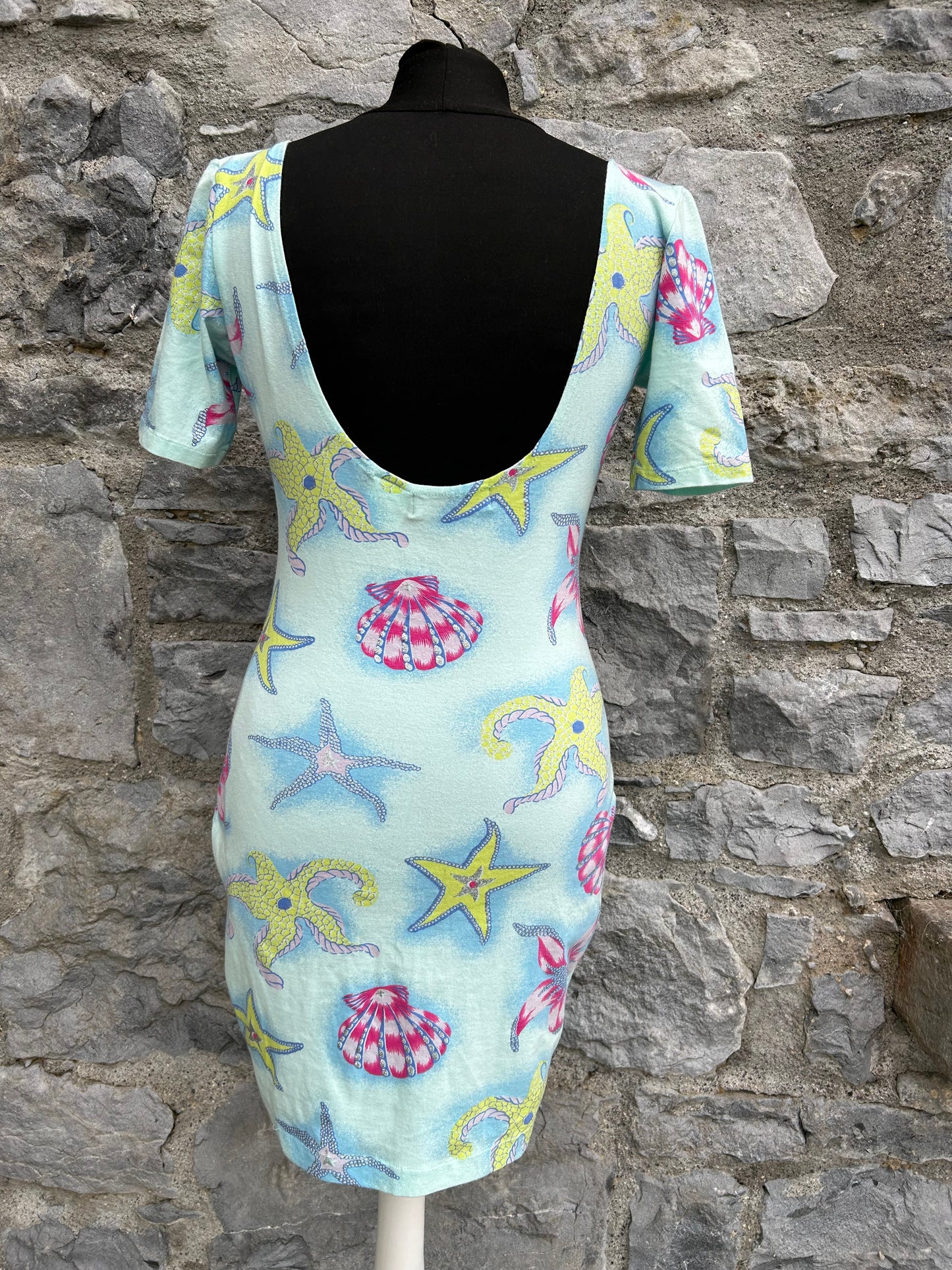 90s starfish blue dress uk 10
