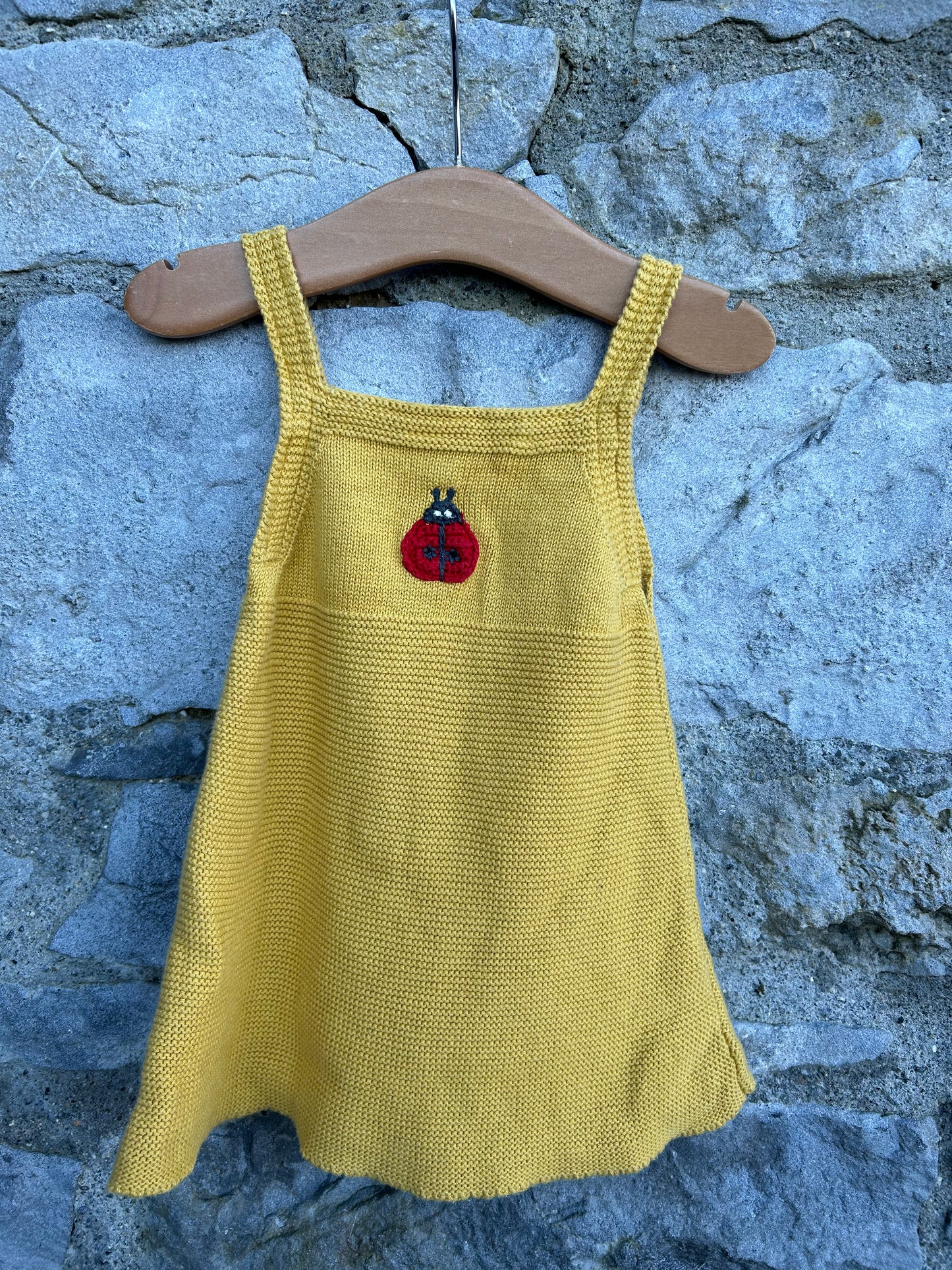 Ladybird yellow pinafore 3-6m (62-68cm)