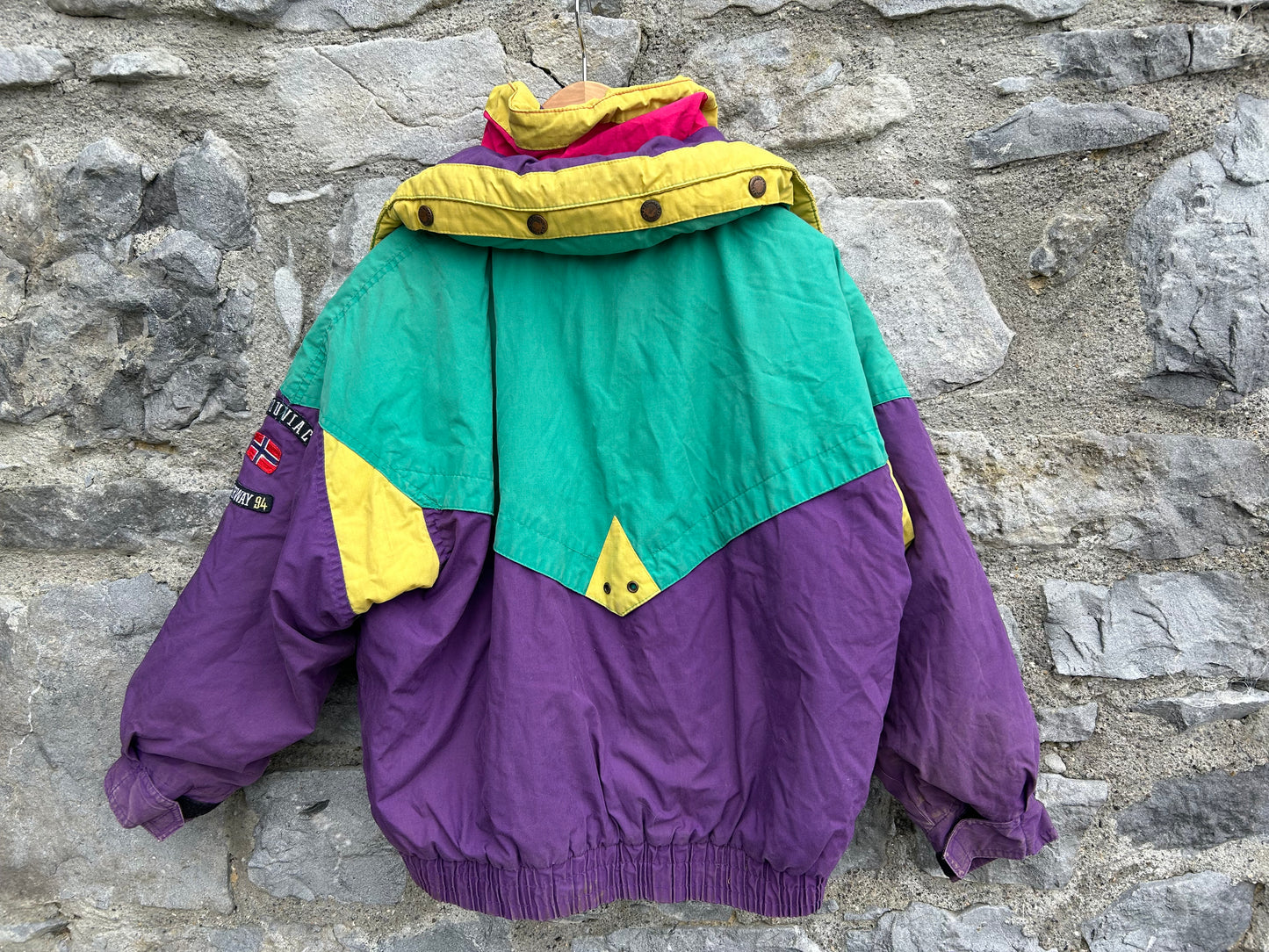 80s Purple&green jacket 7-8y (122-128cm)