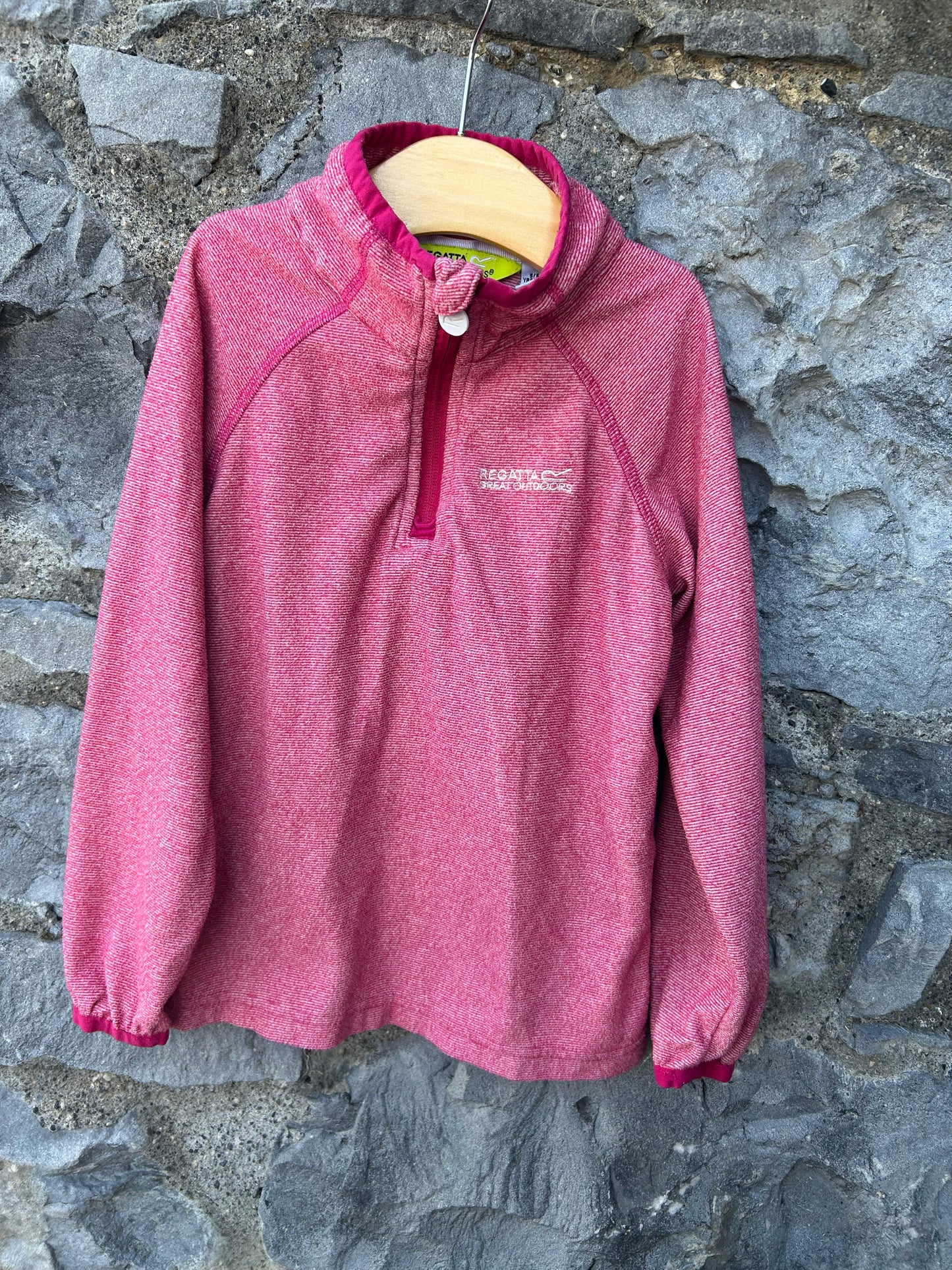 Red melange fleece 5-6y (110-116cm)