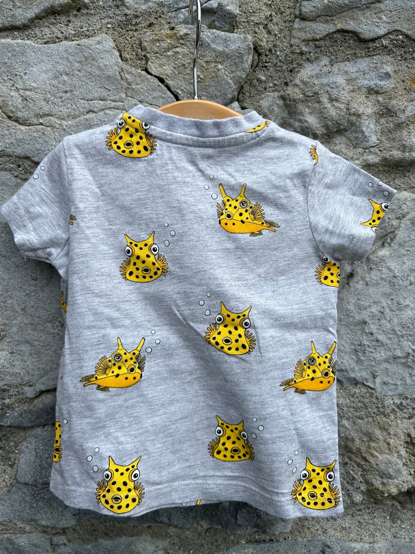 Fish grey T-shirt 3-6m (62-68cm)
