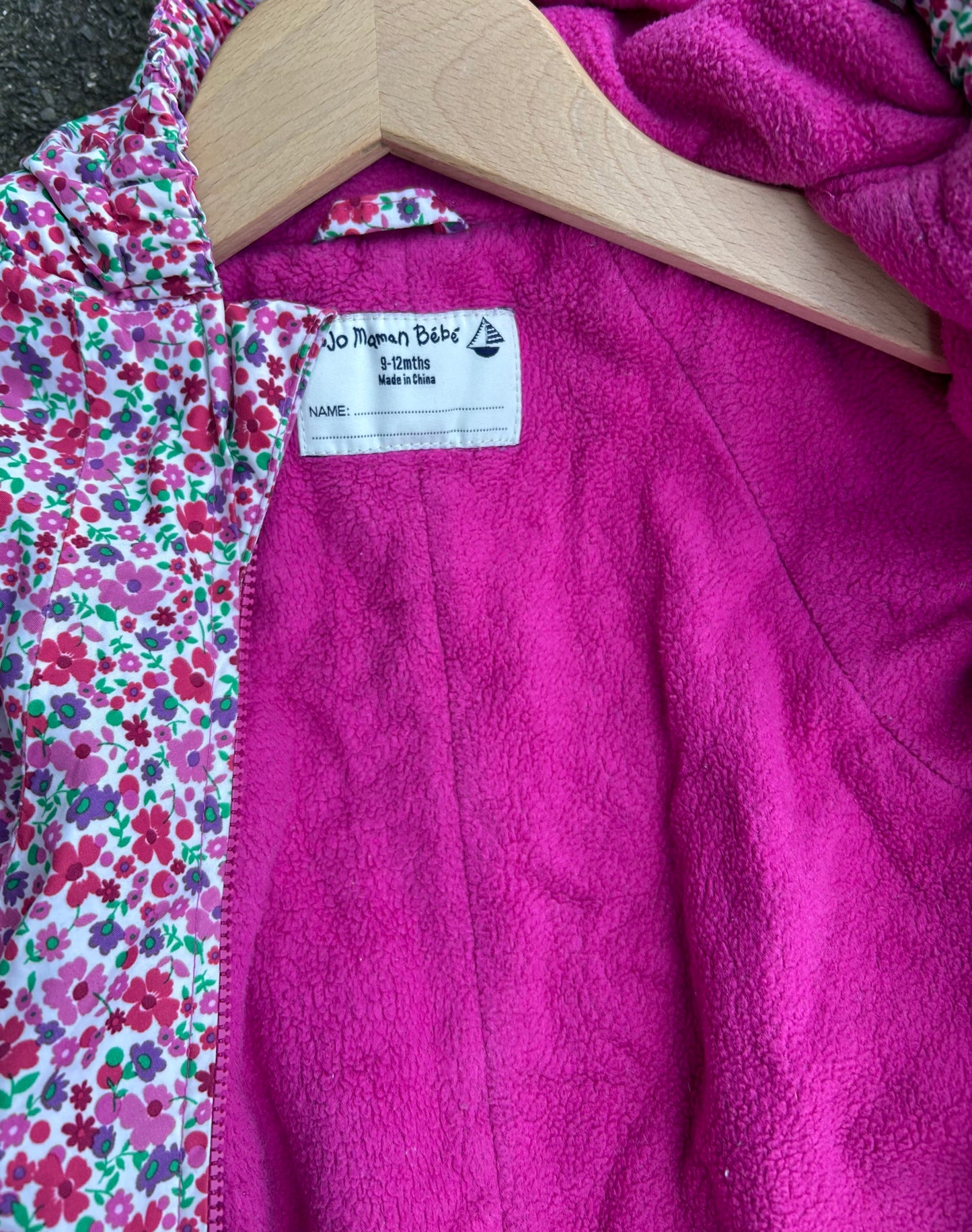 Pink floral pram suit 9-12m (74-80cm)