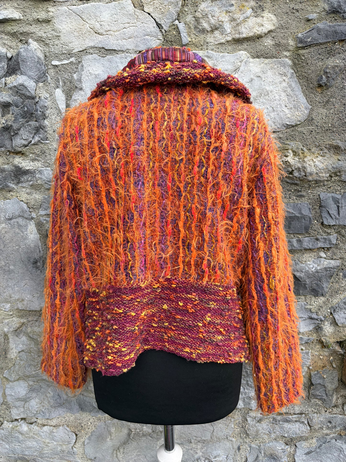 Orange cardigan with mixed embellishments uk 8-10