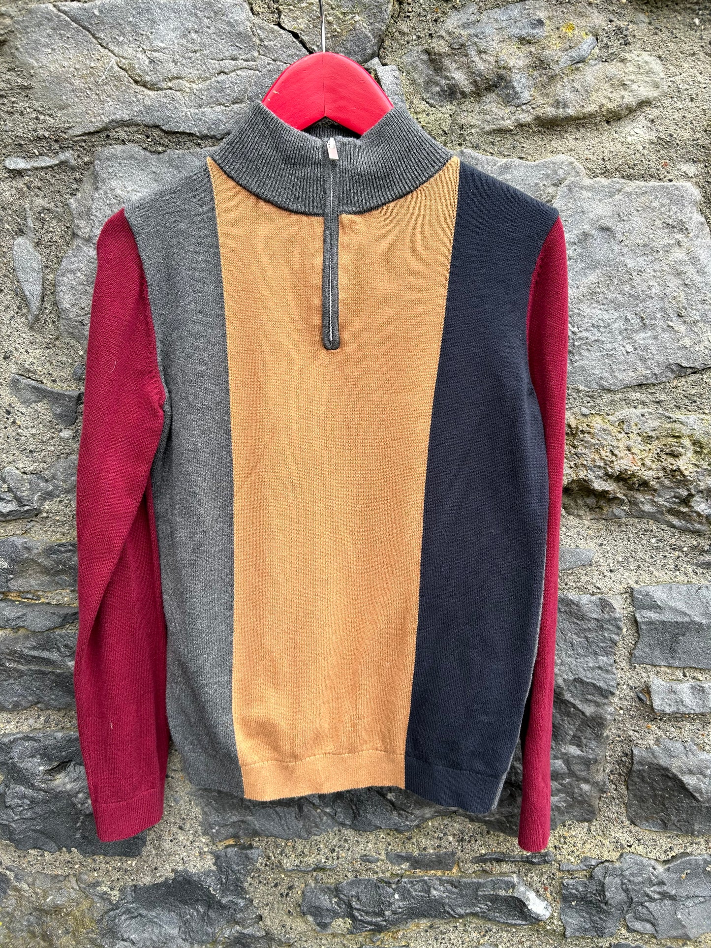Beige&grey jumper 8-9y (128-134cm)