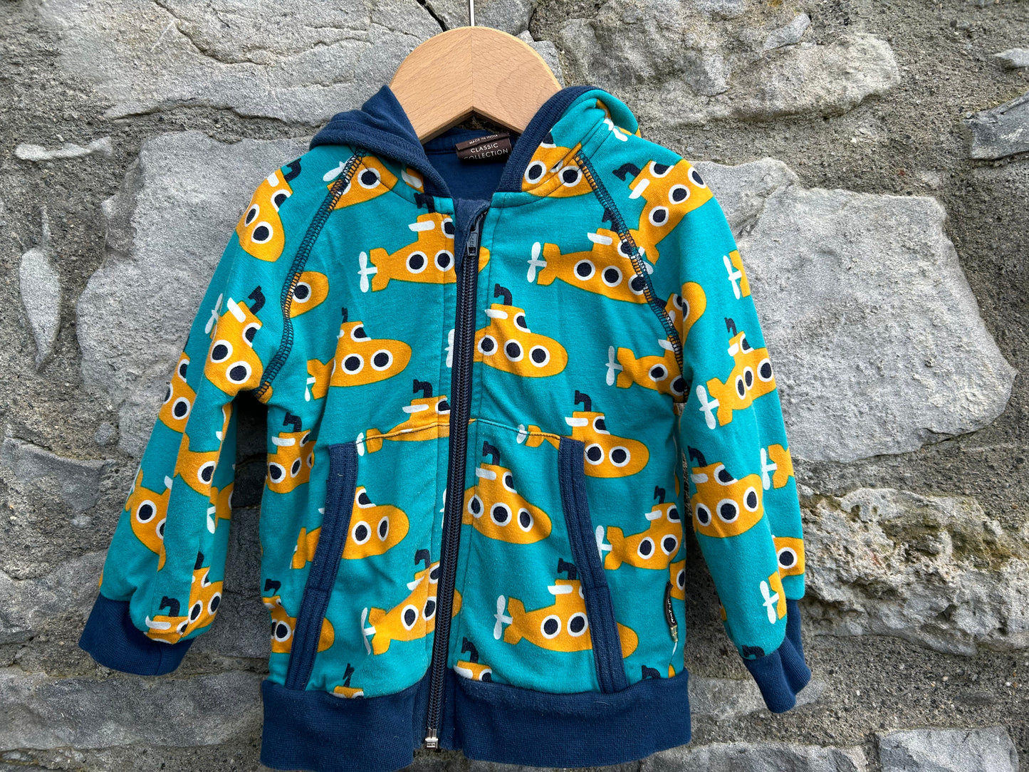 Yellow submarine hoodie 9-12m (74-80cm)