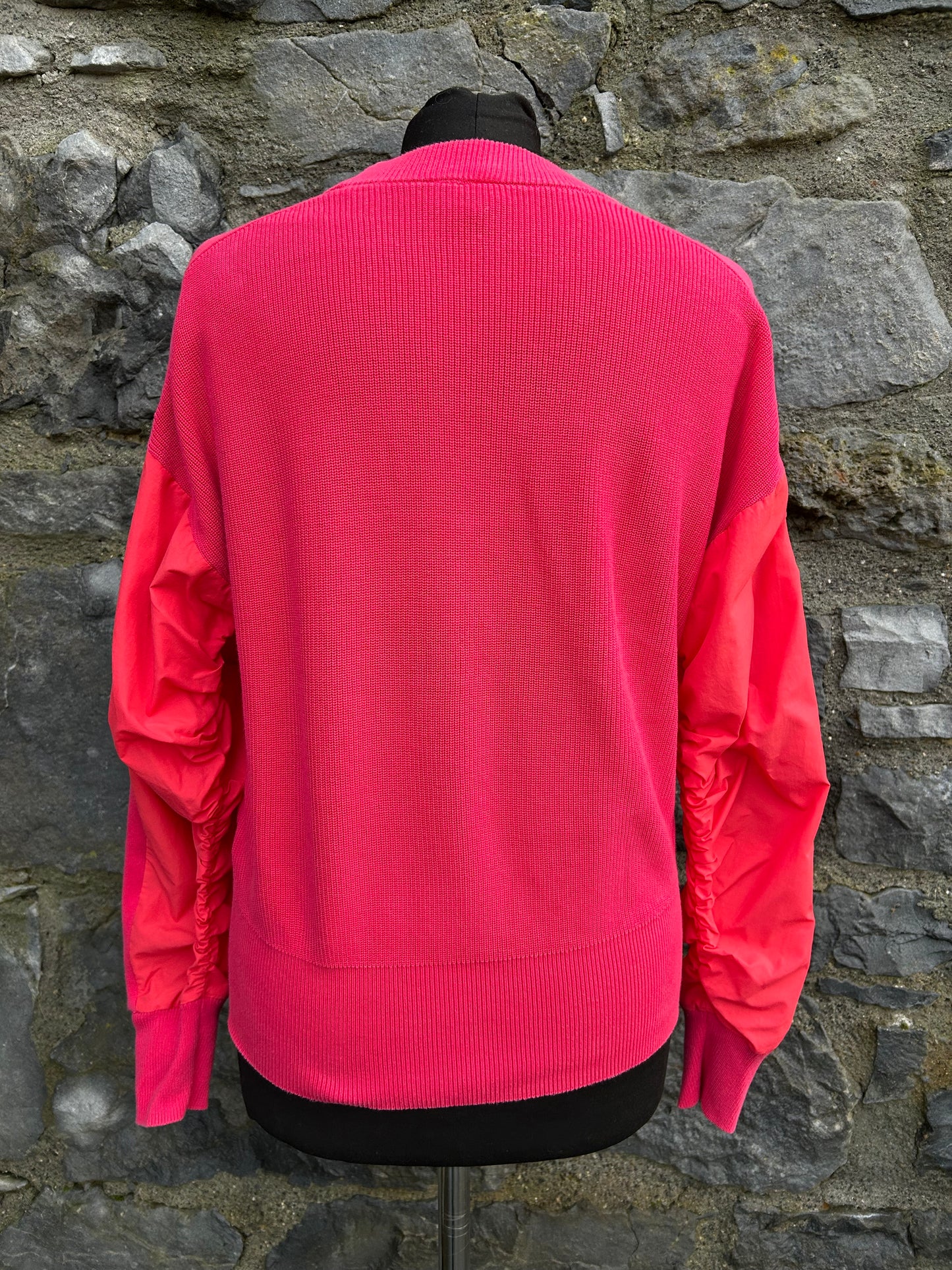 Pink sweatshirt with orange sleeves uk 8-10