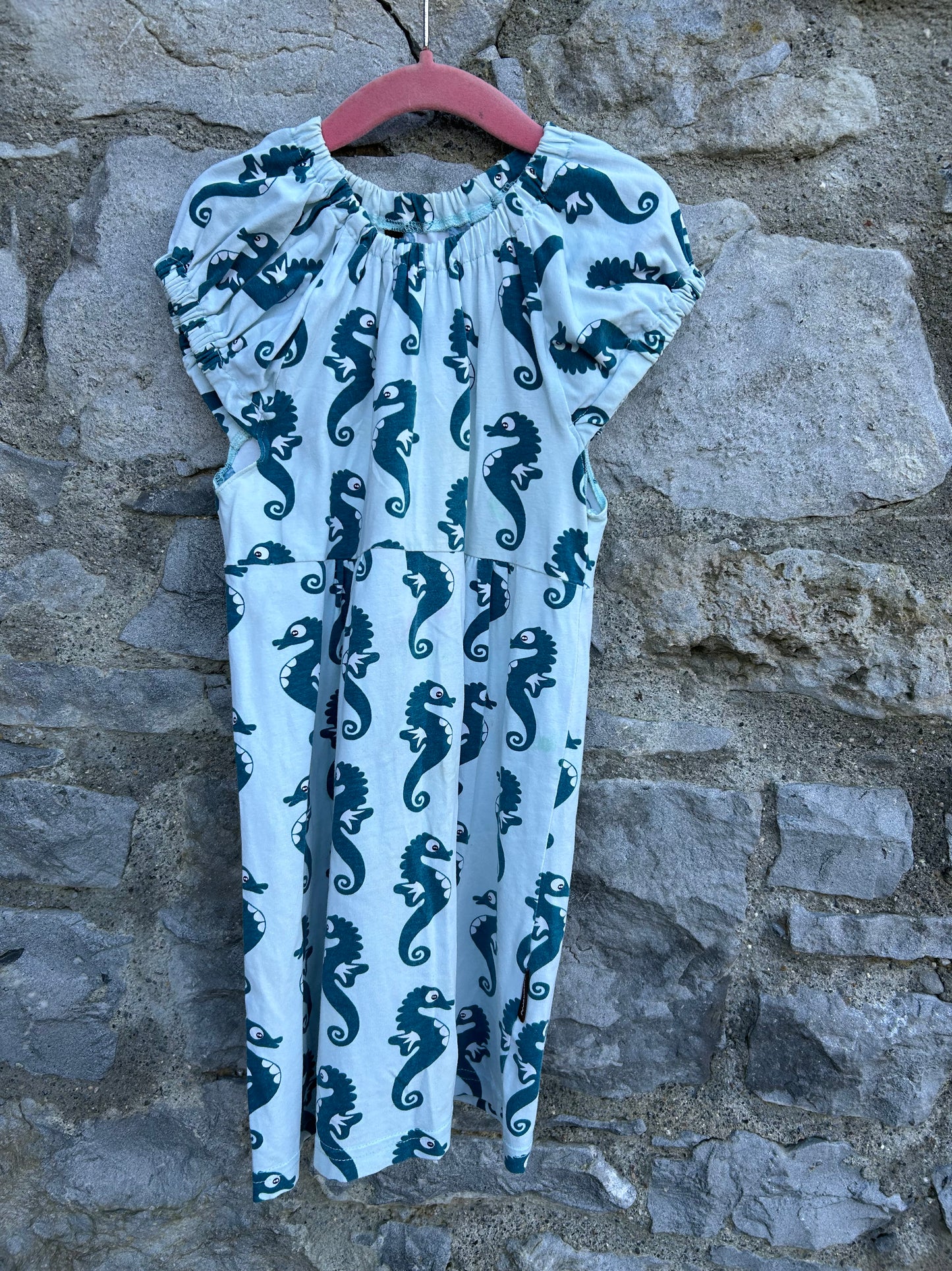 Sea horses blue dress 5-6y (110-116cm)