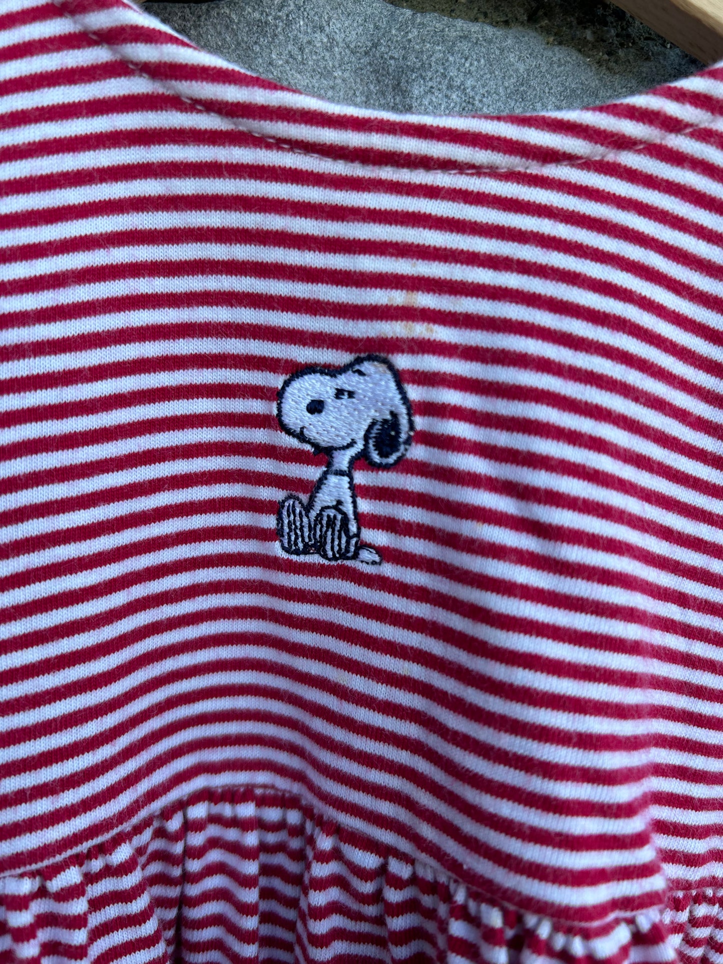 Snoopy Red stripy dress 9-12m (74-80cm)