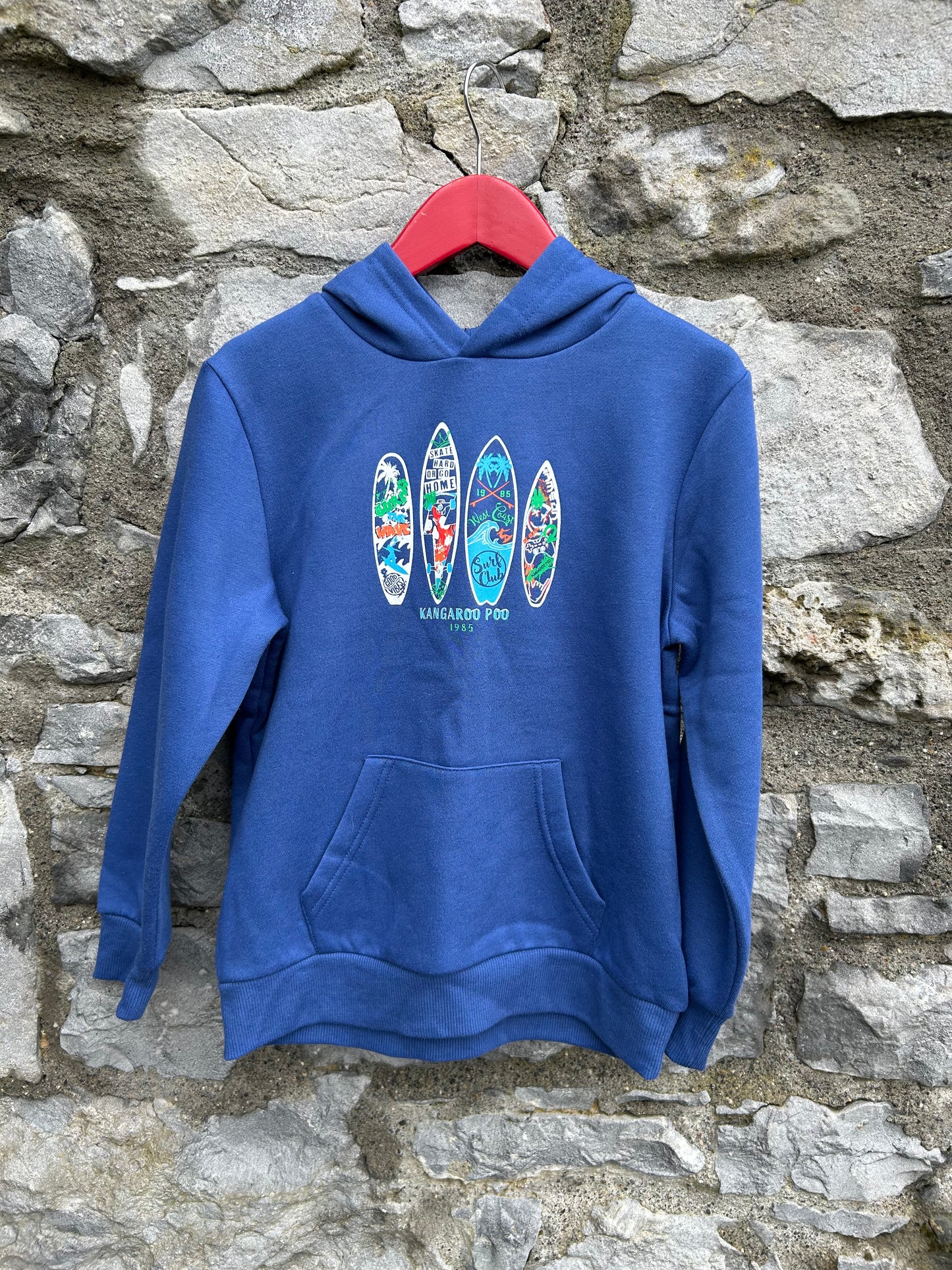 Surfing boards blue hoodie 7-8y (122-128cm)