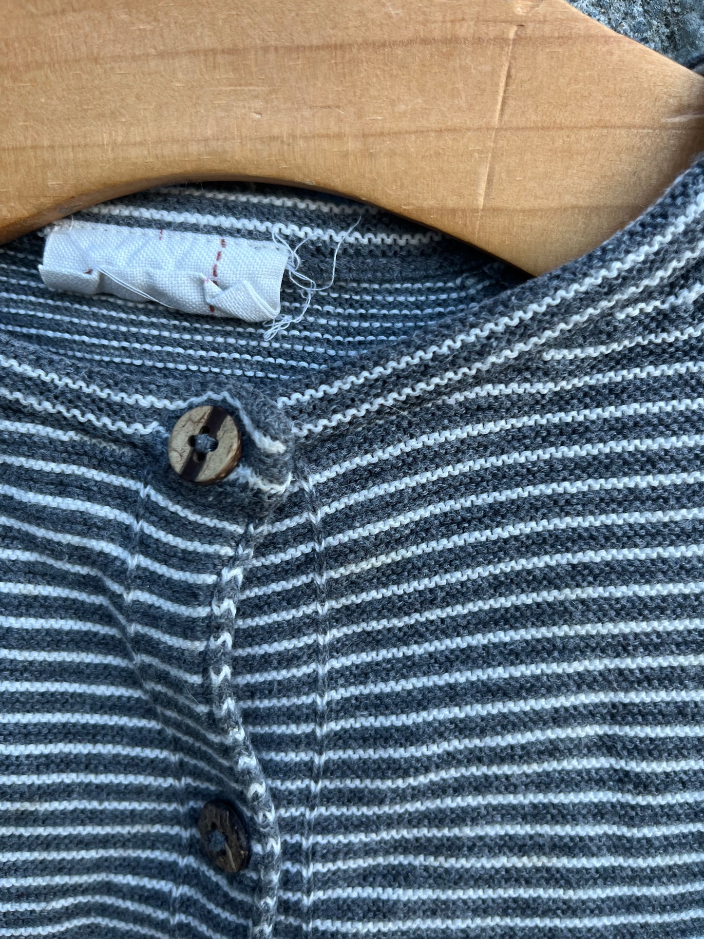 Grey stripy top&pants 9-12m (74-80cm)
