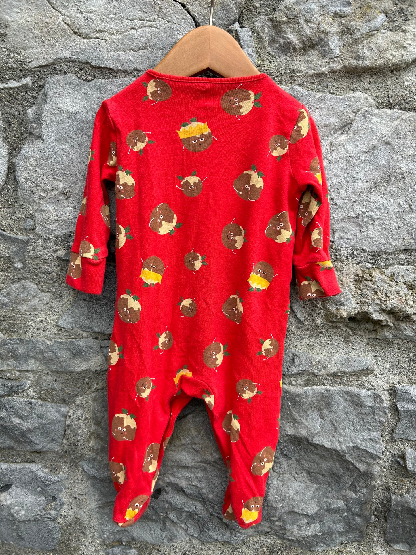 Christmas pudding red onesie 3-6m (62-68cm)