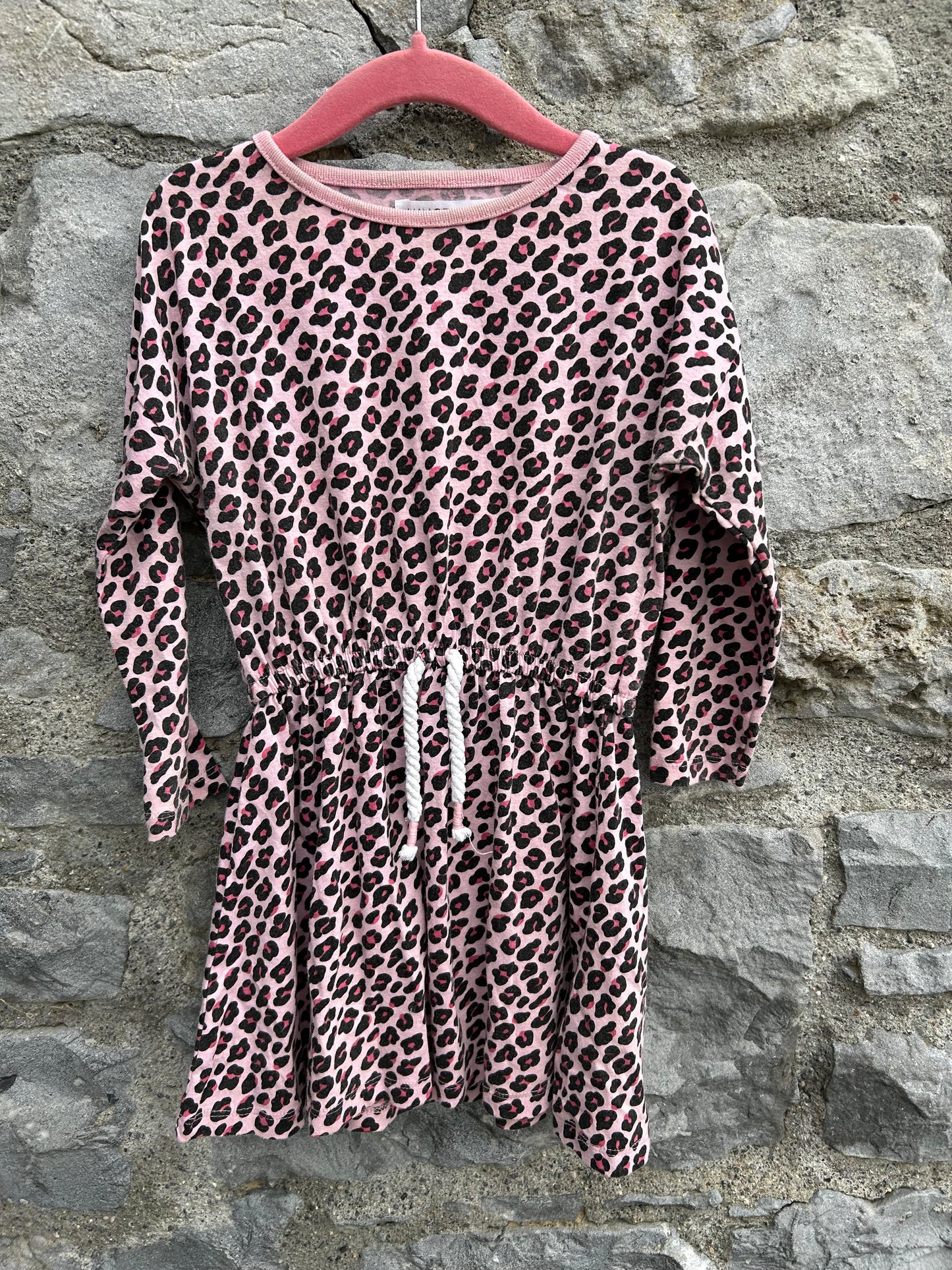 Pink leopard dress 2-3y (92-98cm)