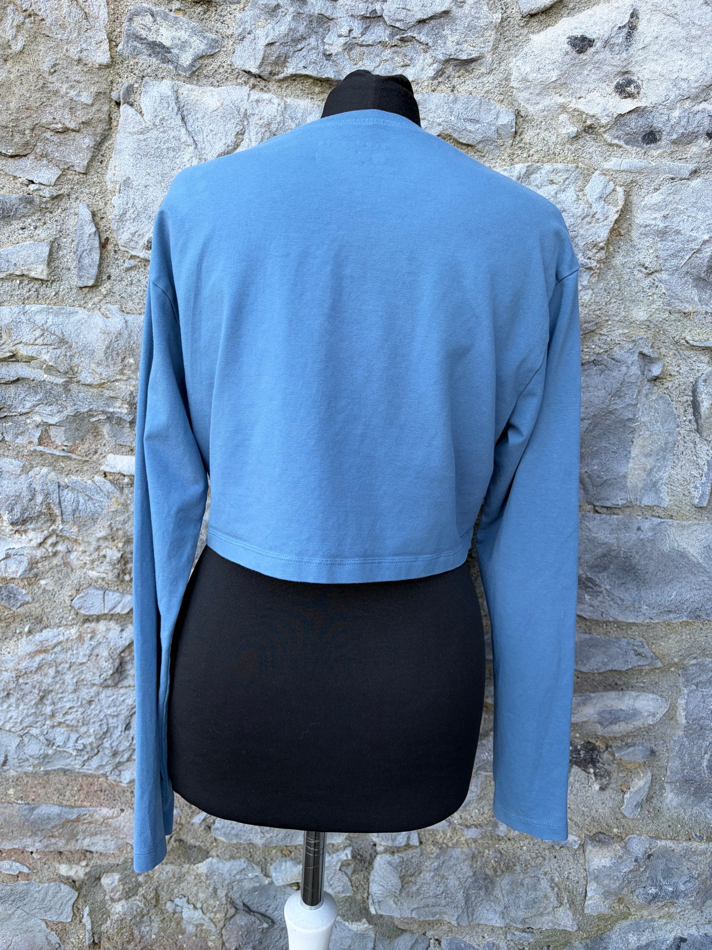 Blue cropped top uk 8-10