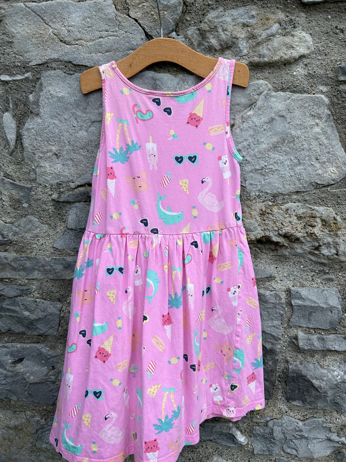 Pink summer dress 7y (122cm)