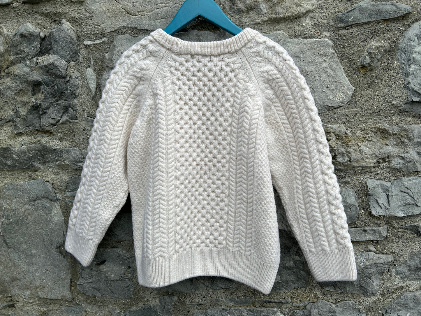 Cream Aran style jumper 10-11y (140-146cm)