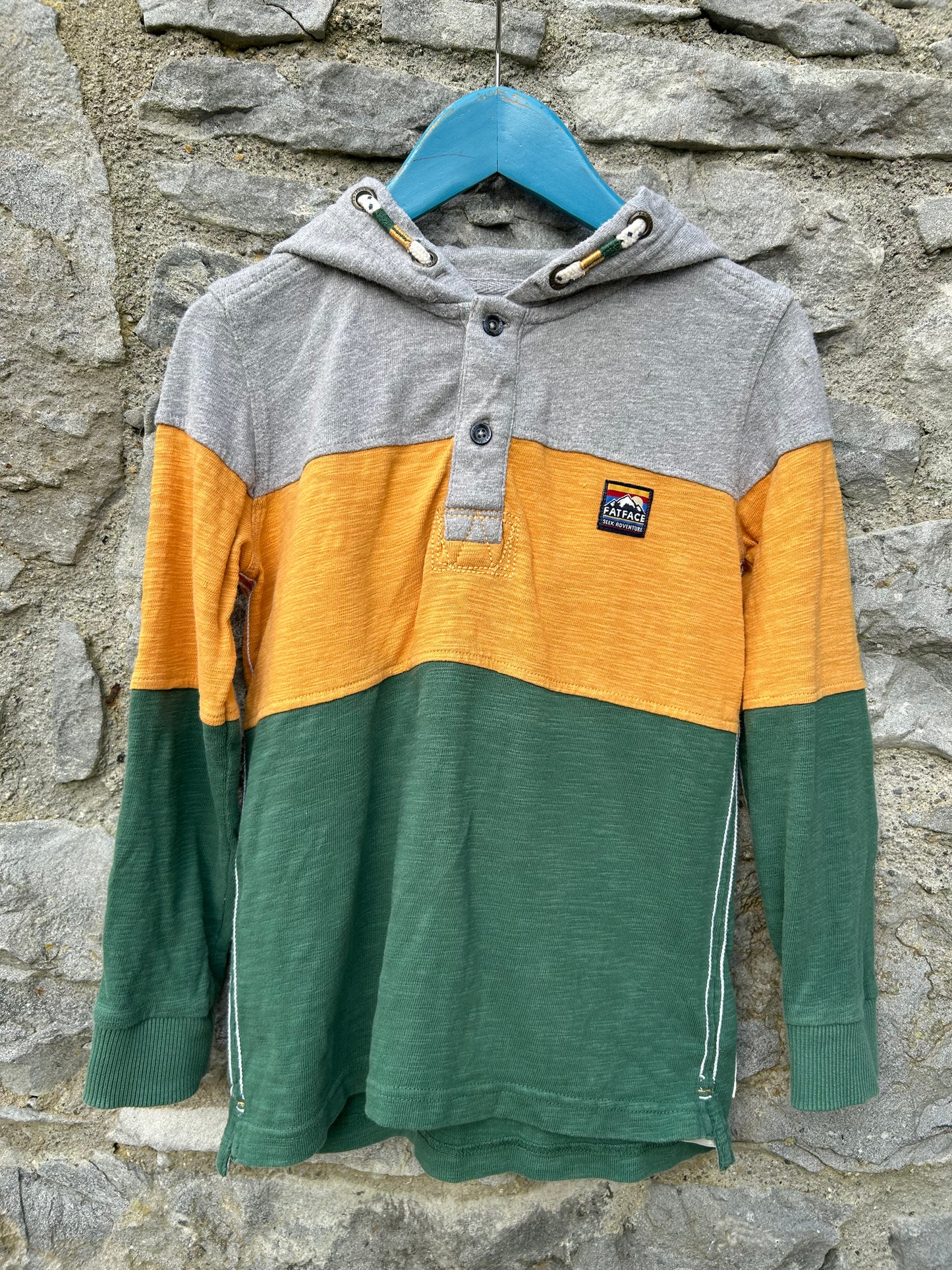 Grey&yellow&green hoodie 7-8y (122-128cm)