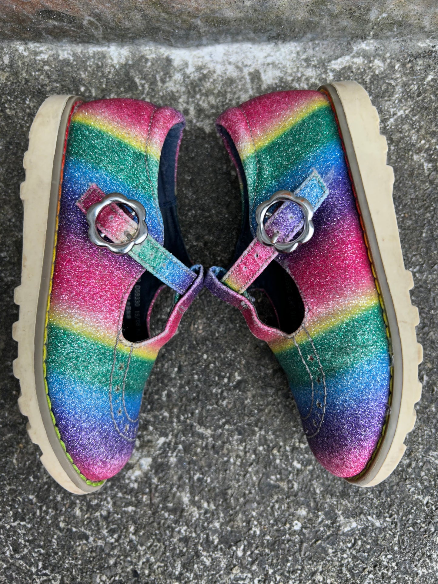 Rainbow Mary Jane shoes uk 9 (eu 27)