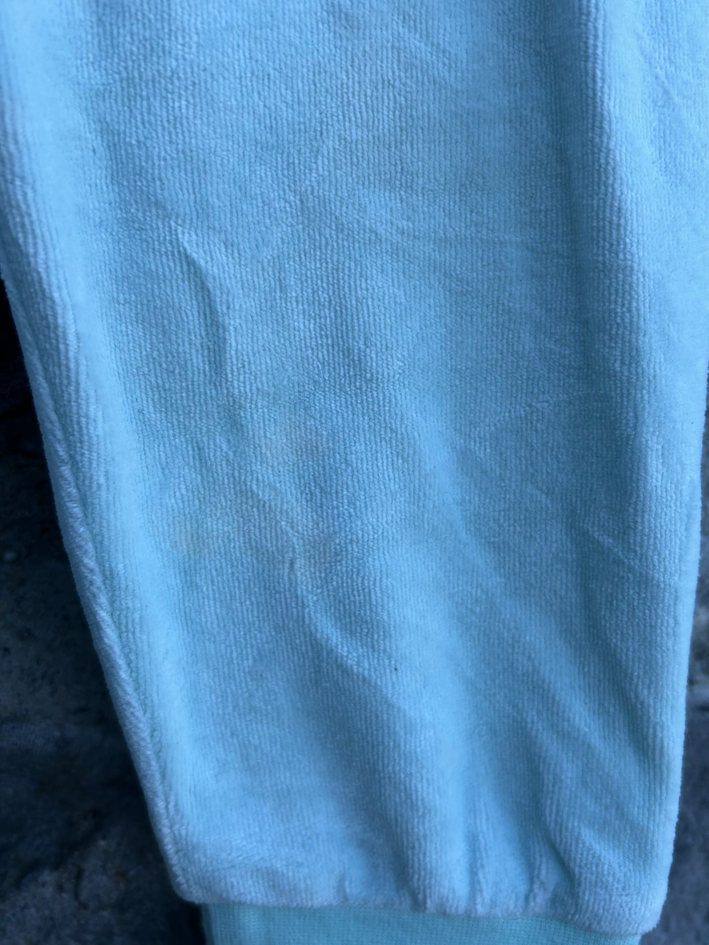 Ice blue velour pants 3-6m (62-68cm)