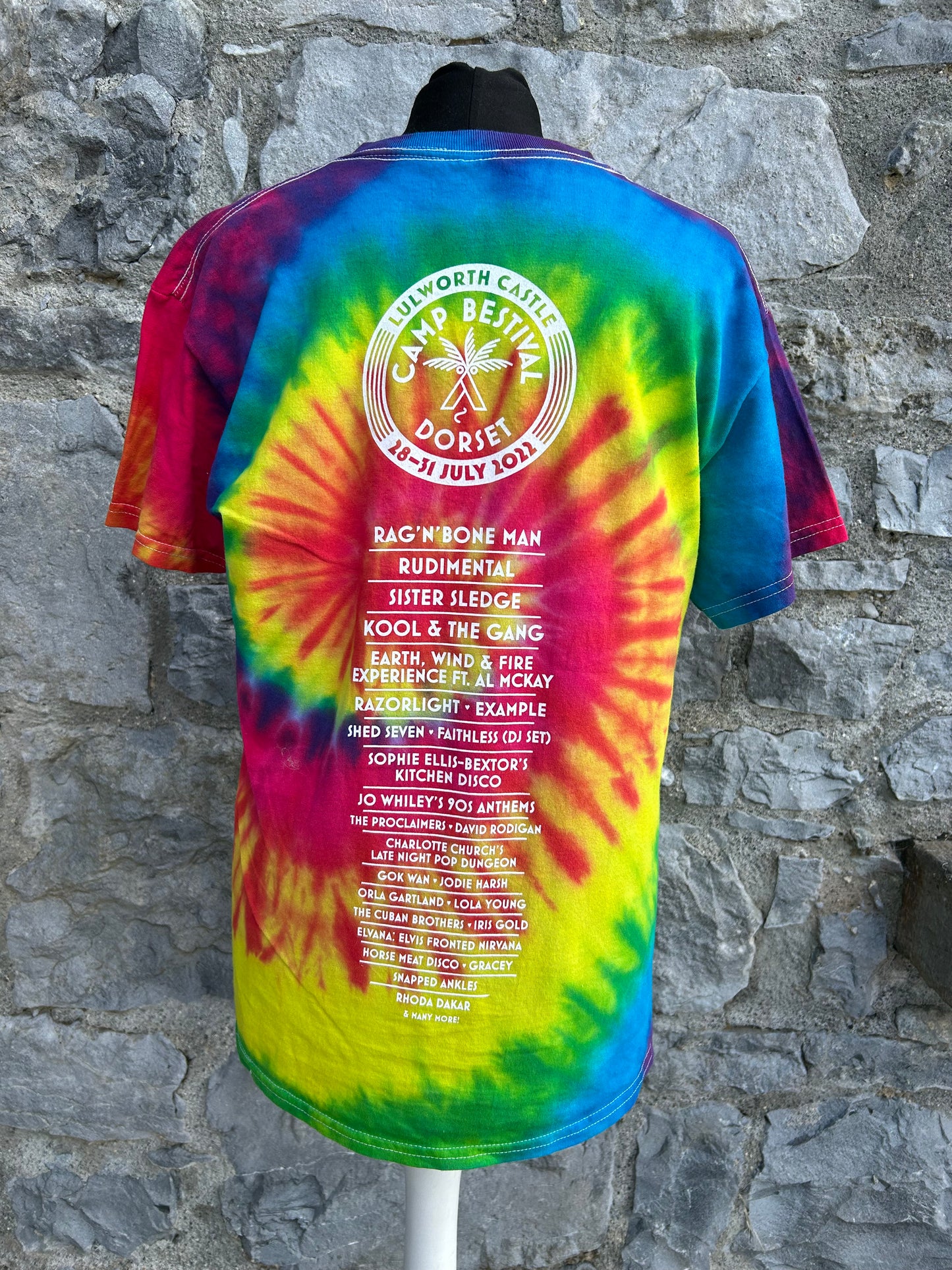 Tie dye camp Bestival T-shirt Small