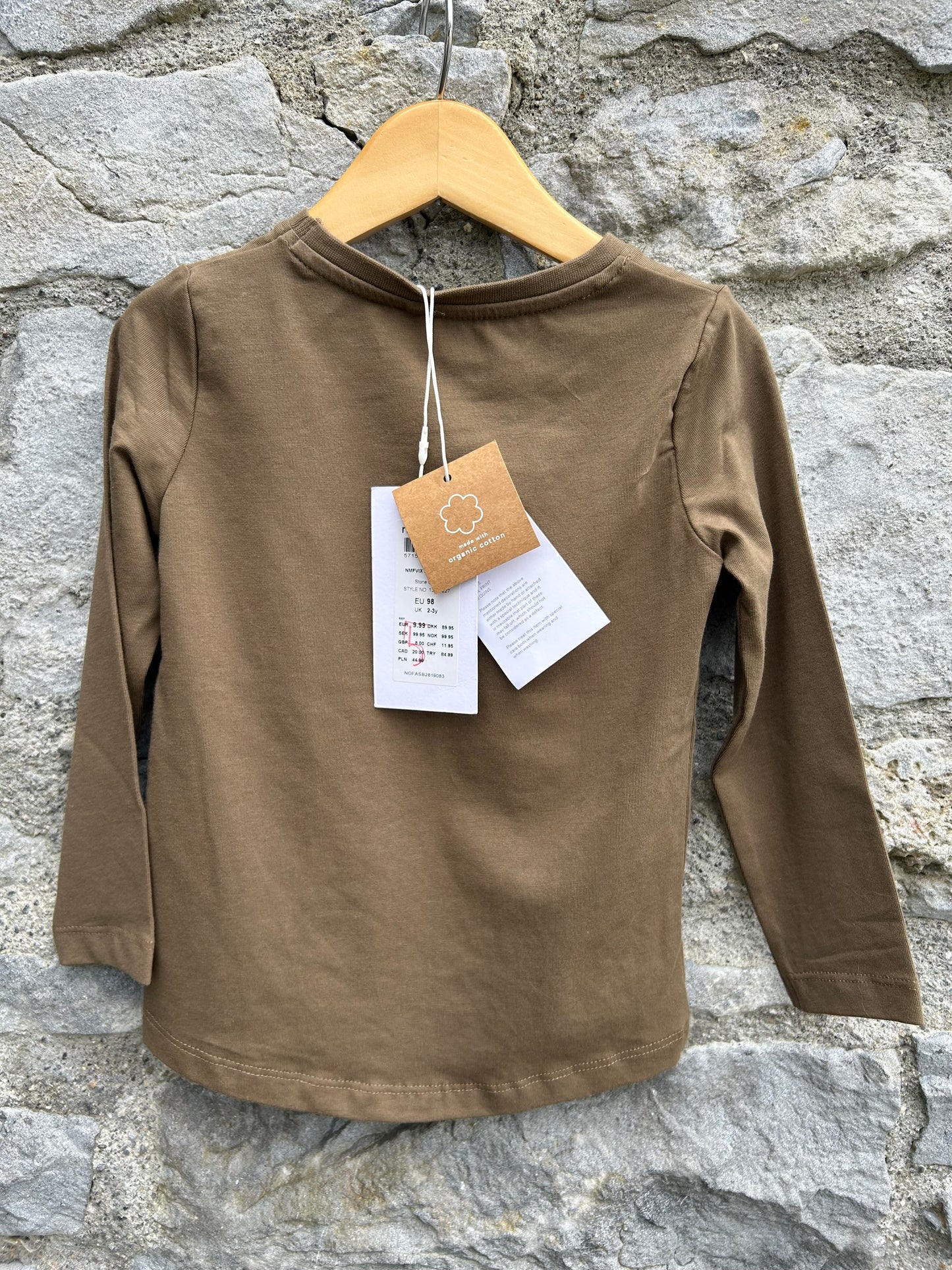Just be happy brown top 2-3y (92-98cm)