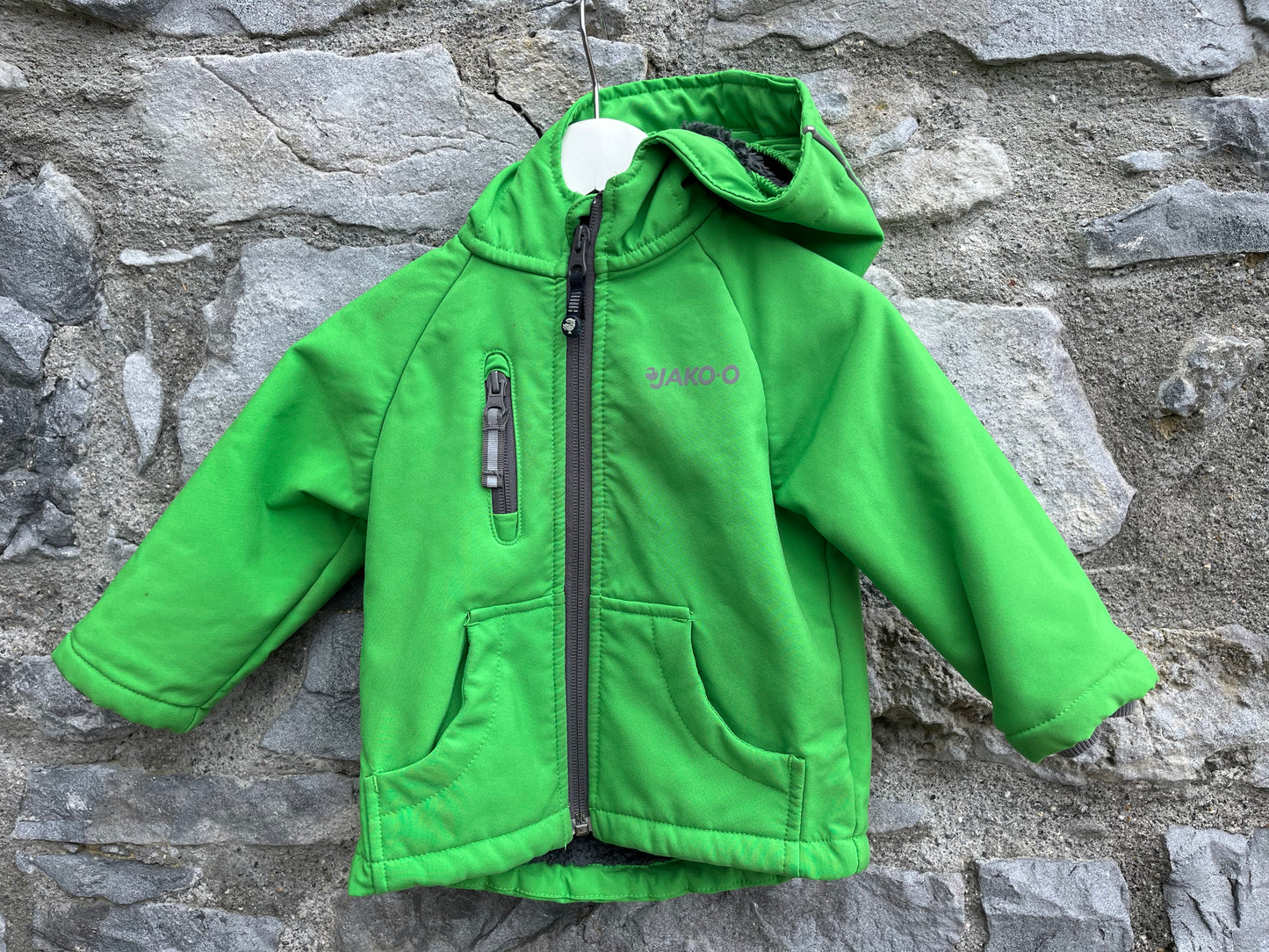 Green softshell jacket 6-9m (68-74cm)