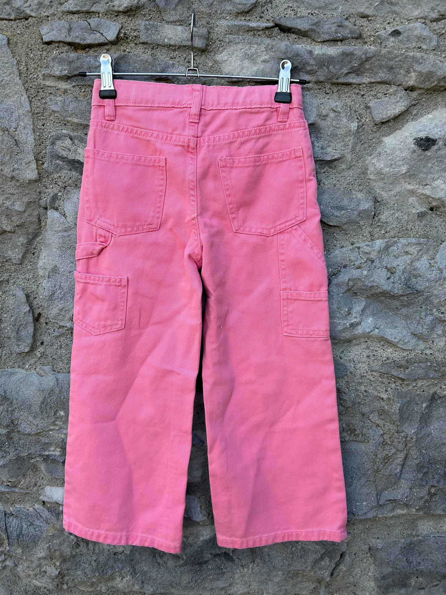 Pink wide leg jeans 4-5y (104-110cm)