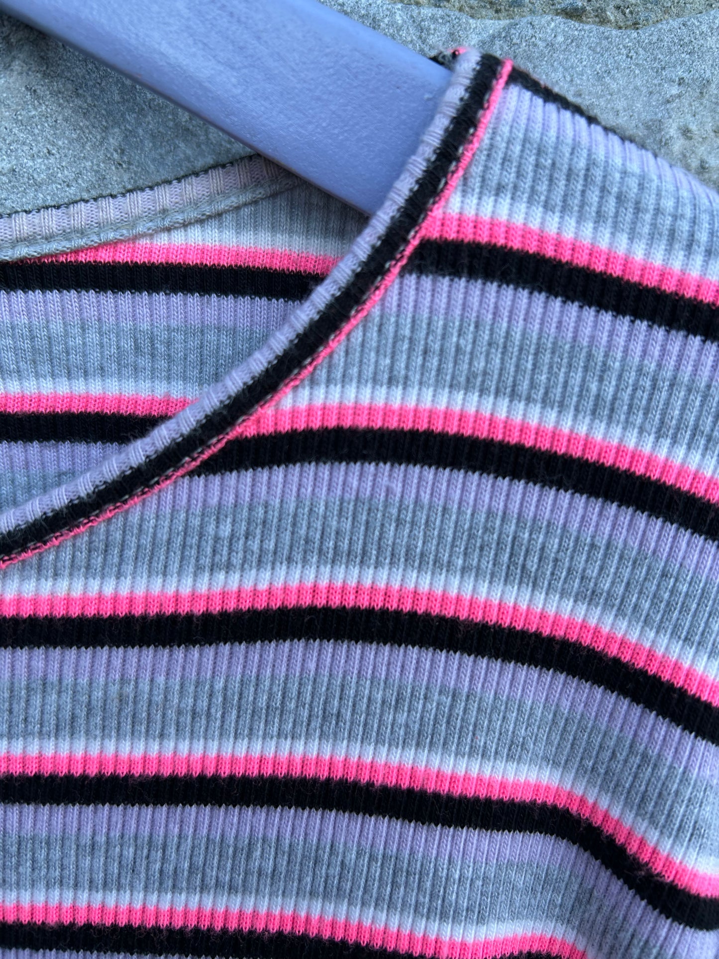 Grey stripy top uk 8-10