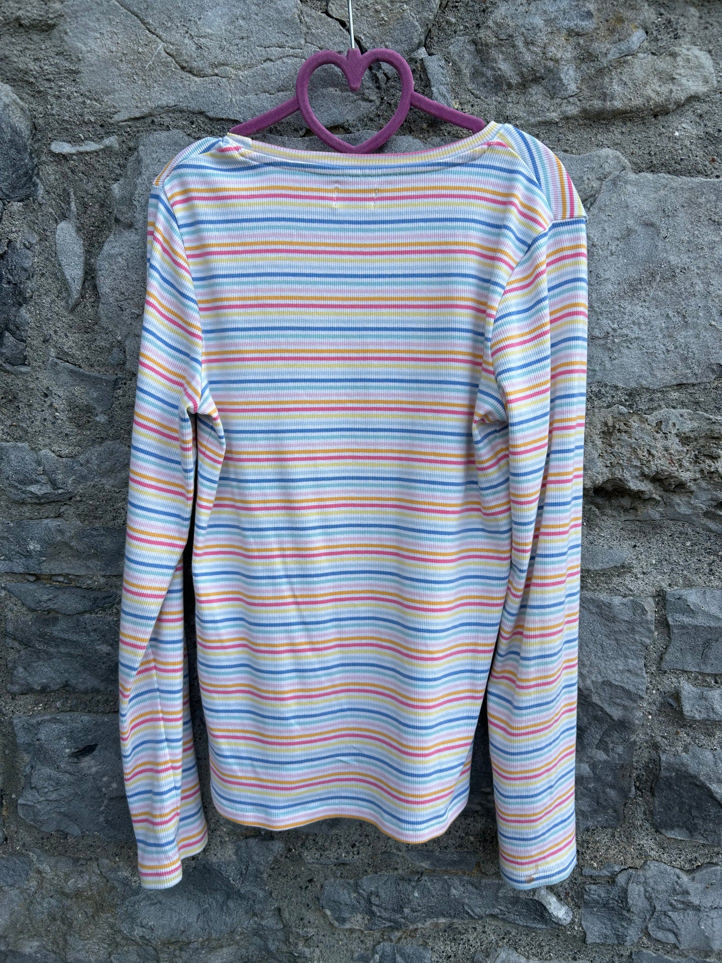 Rainbow stripy top 11-12y (146-152cm)