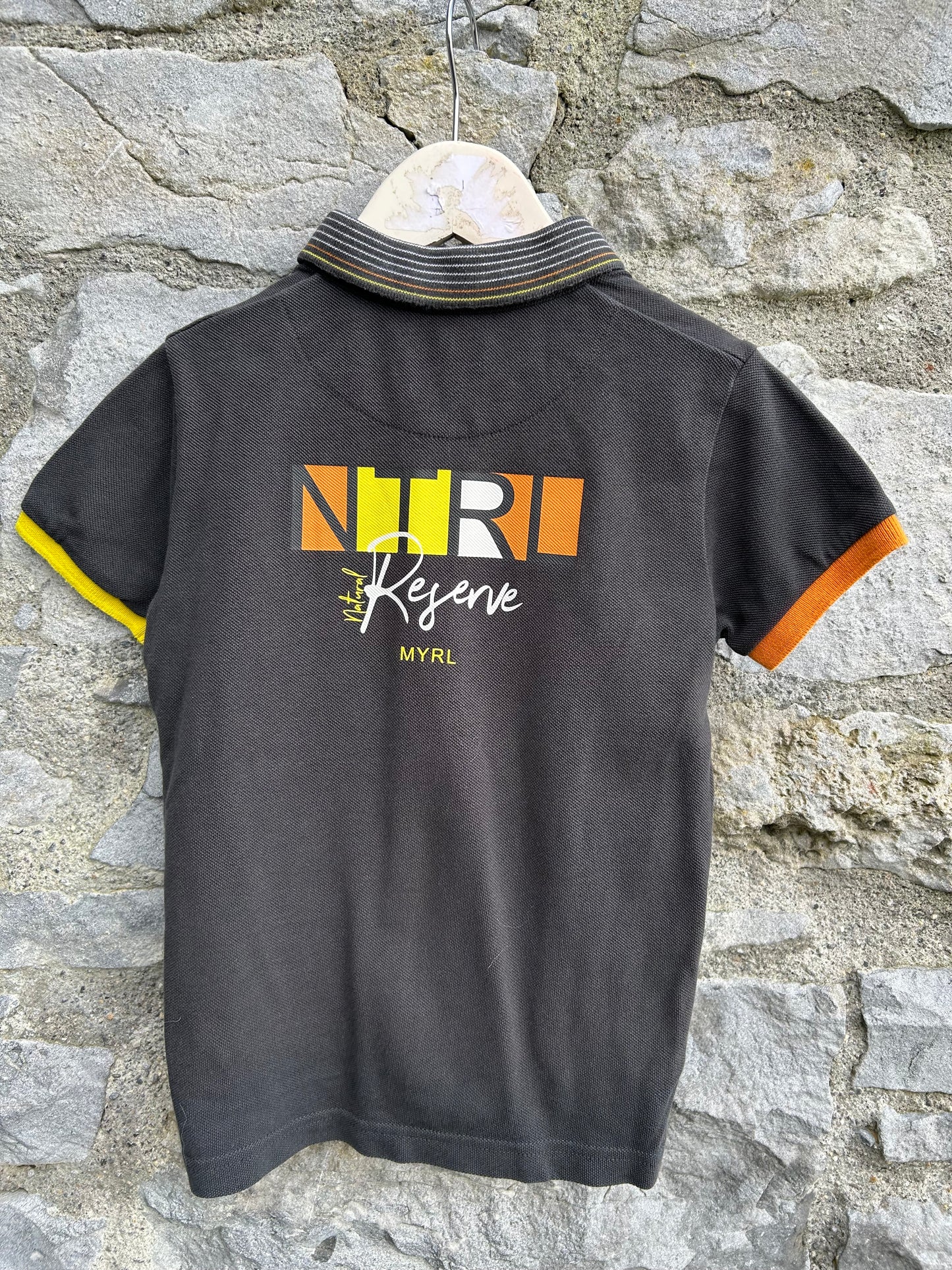 Charcoal polo top 4y (104cm)