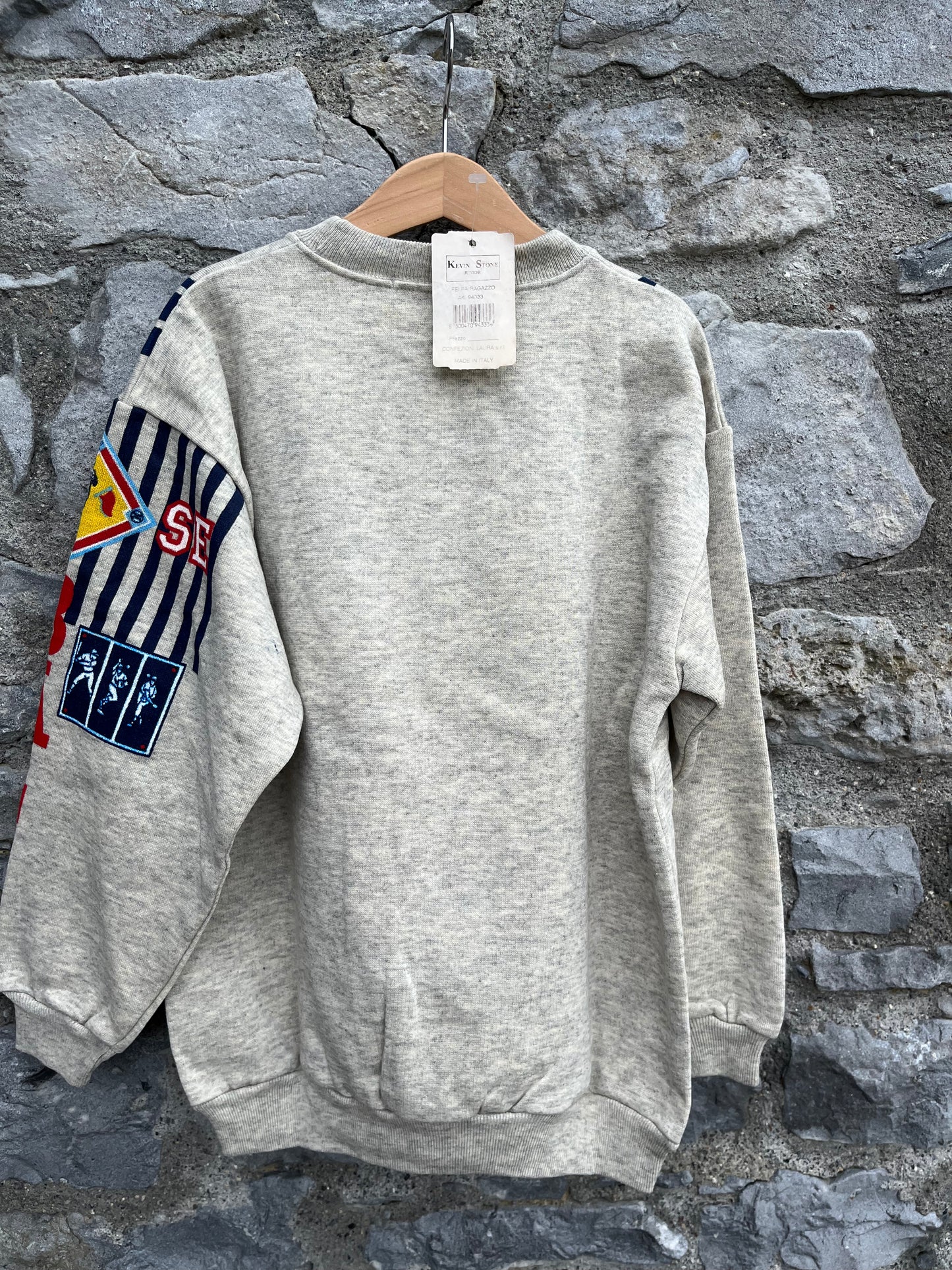 80s Baseball grey sweatshirt 9-10y (134-140cm)