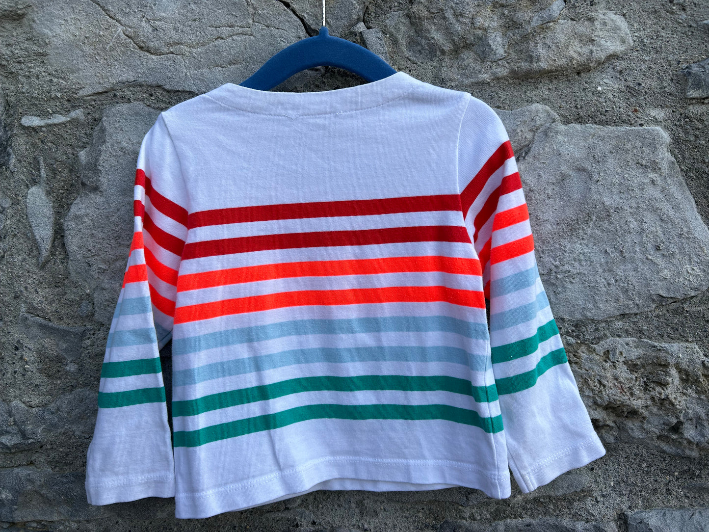 White stripy top 18-24m (86-92cm)