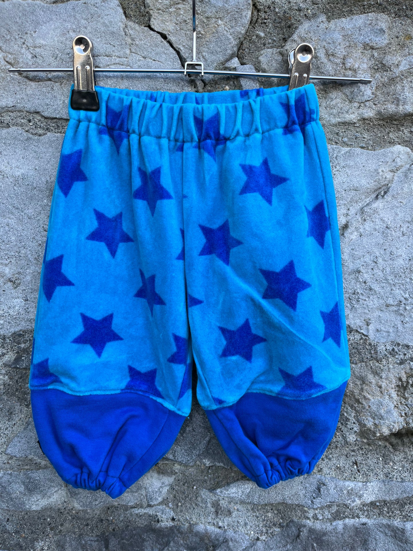 Blue stars velour pants 6m (68cm)