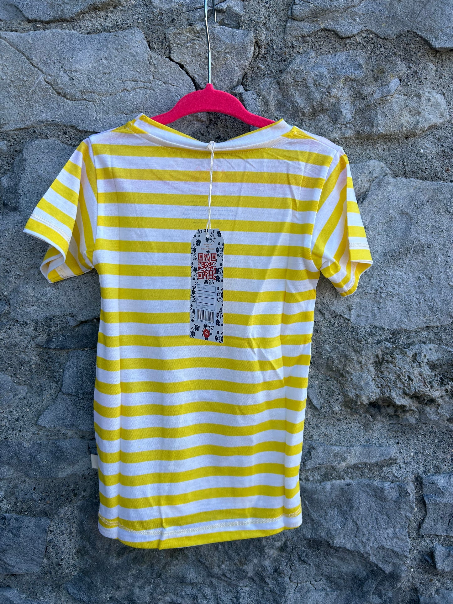 Yellow&white stripy T-shirt 2y (92cm)