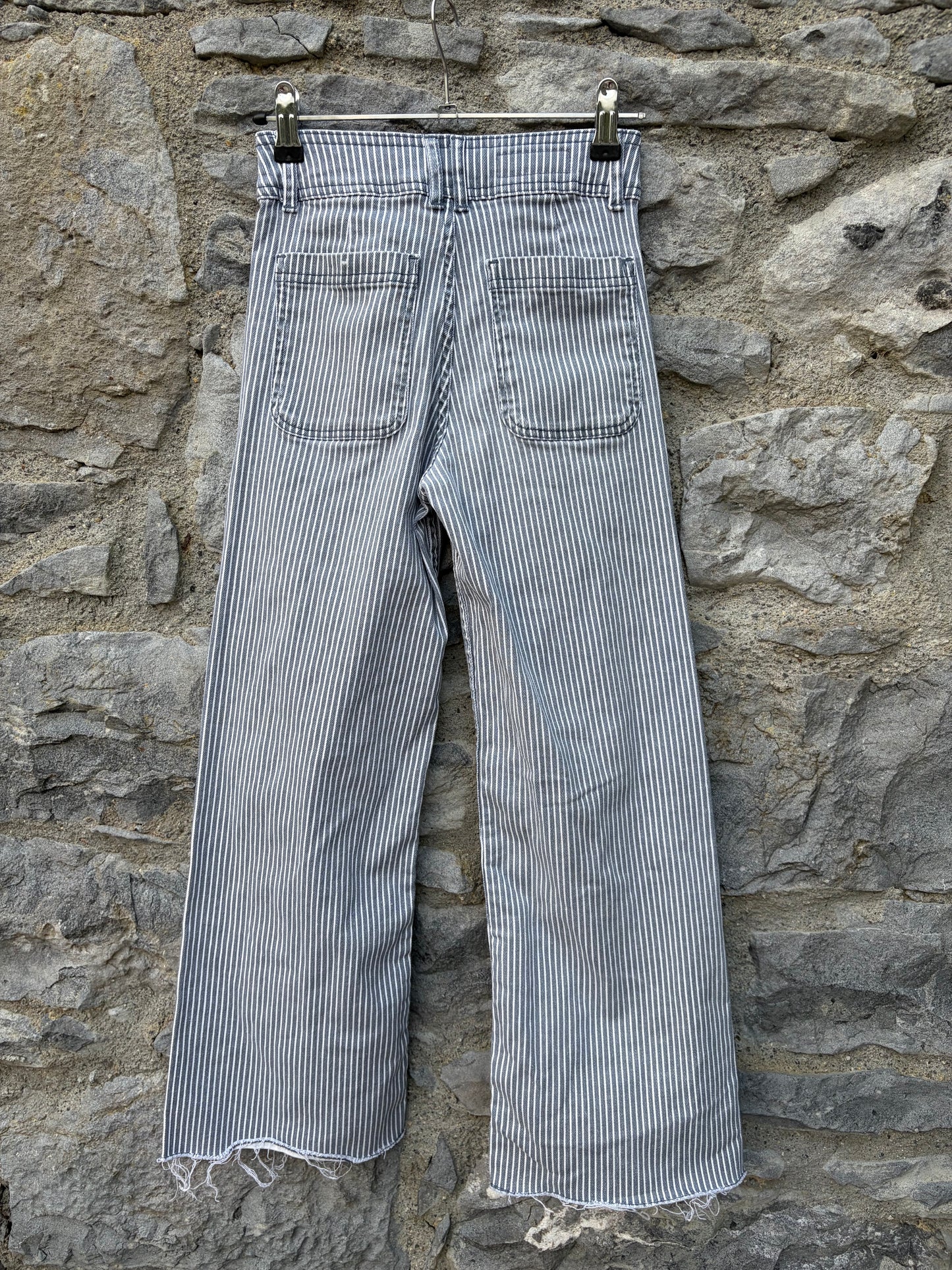 Wide leg stripy jeans 10y (140cm)