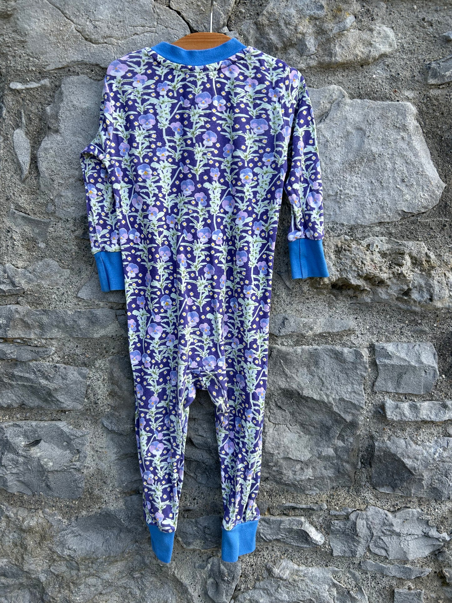 Viola Tricolor Mazarine Blue Zip Suit 12m (80cm)