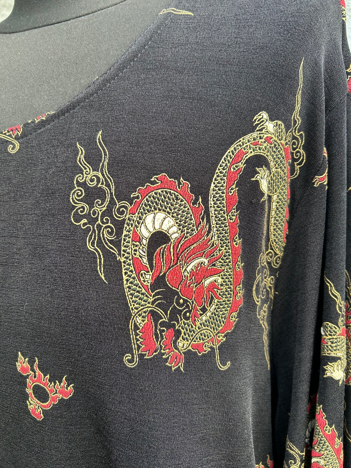 Y2K dragons black top uk 18-20