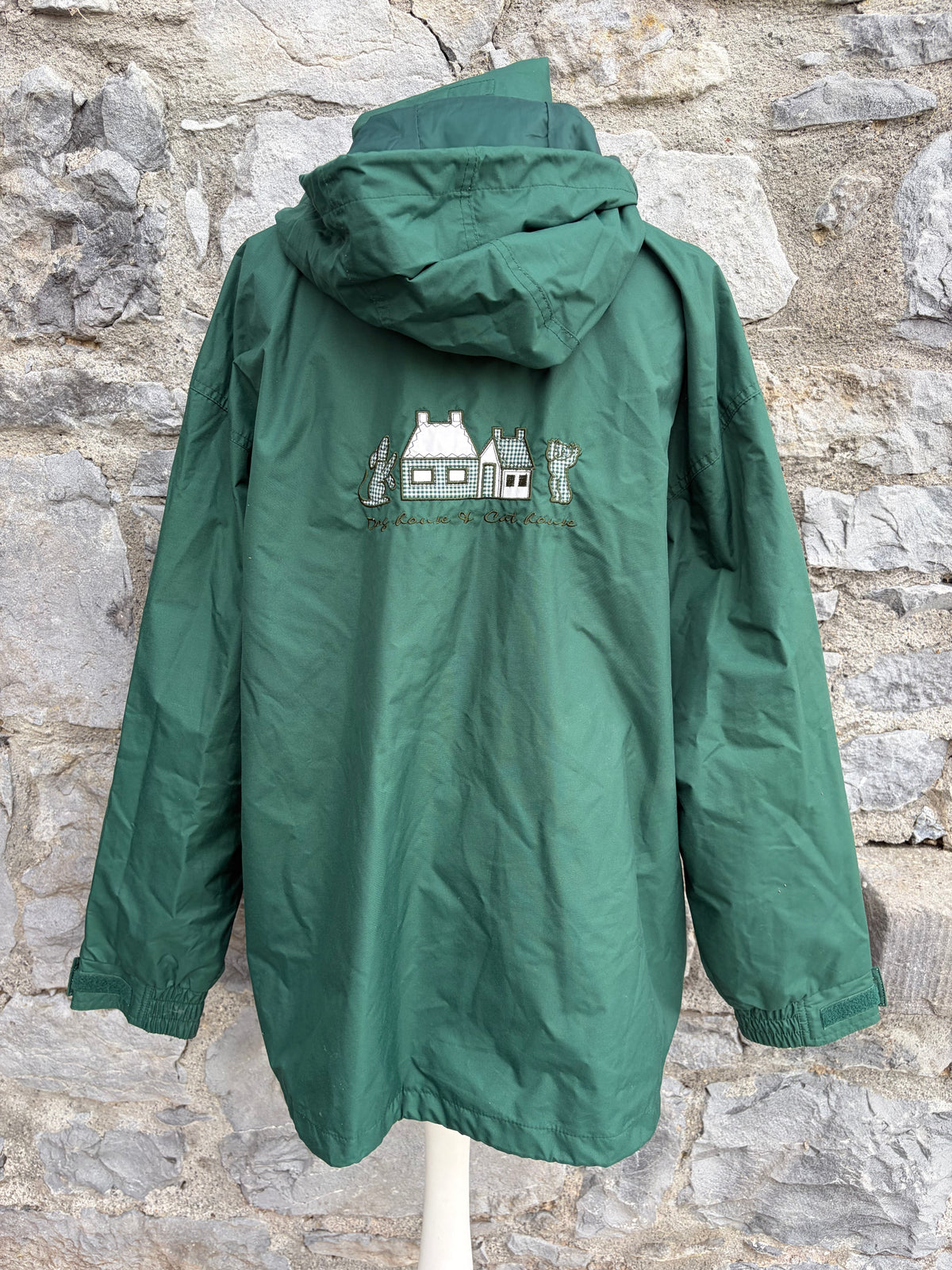 90s dog&cat house green jacket uk 16-18
