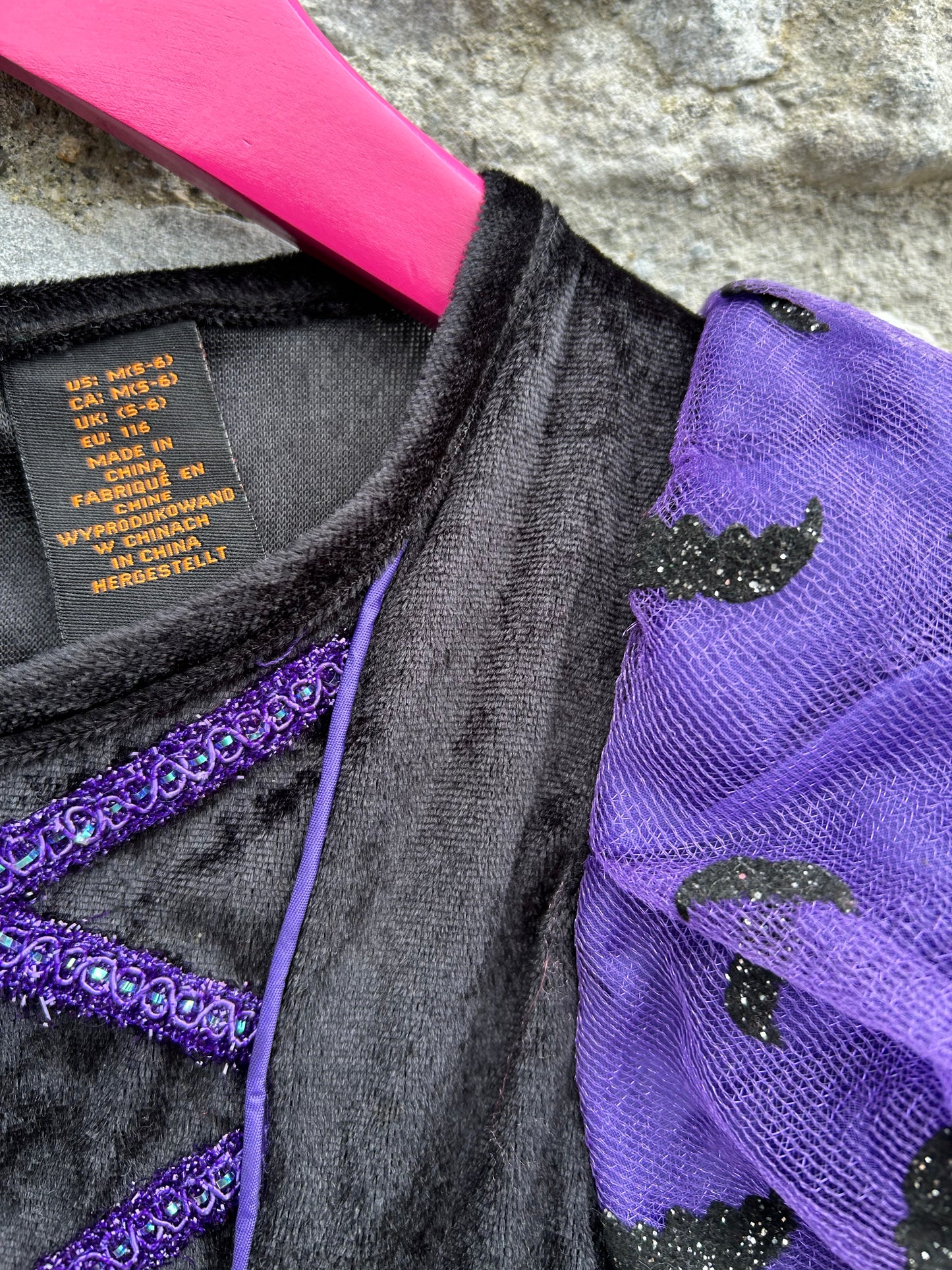 Bats purple witch 5-6y (110-116cm)