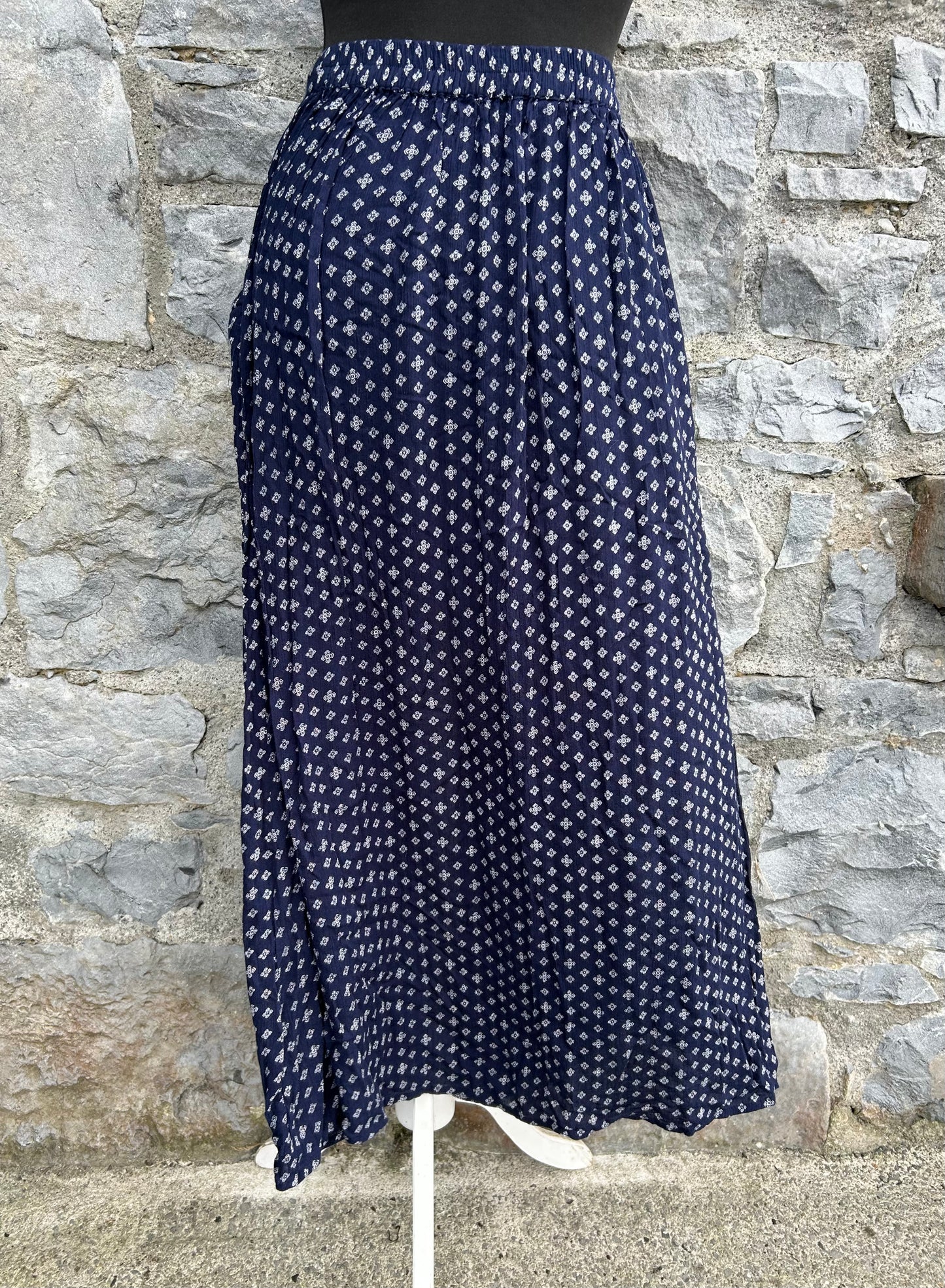 90s maxi navy skirt uk 8