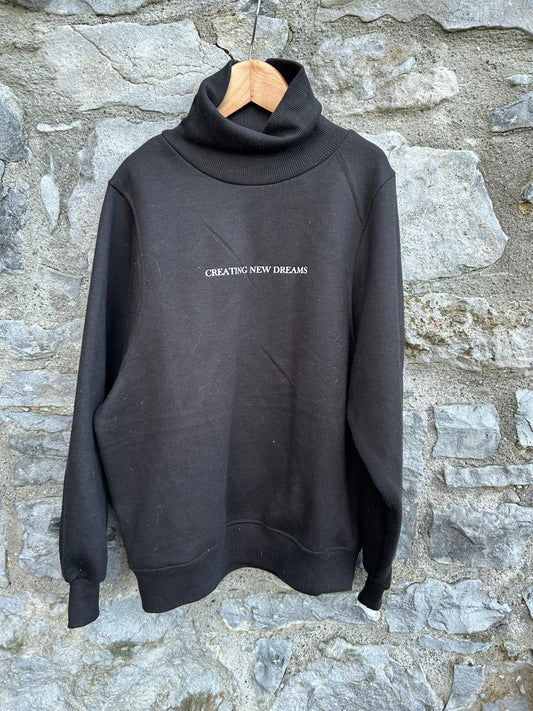 Creating black high neck sweatshirt  11-12y (146-152cm)