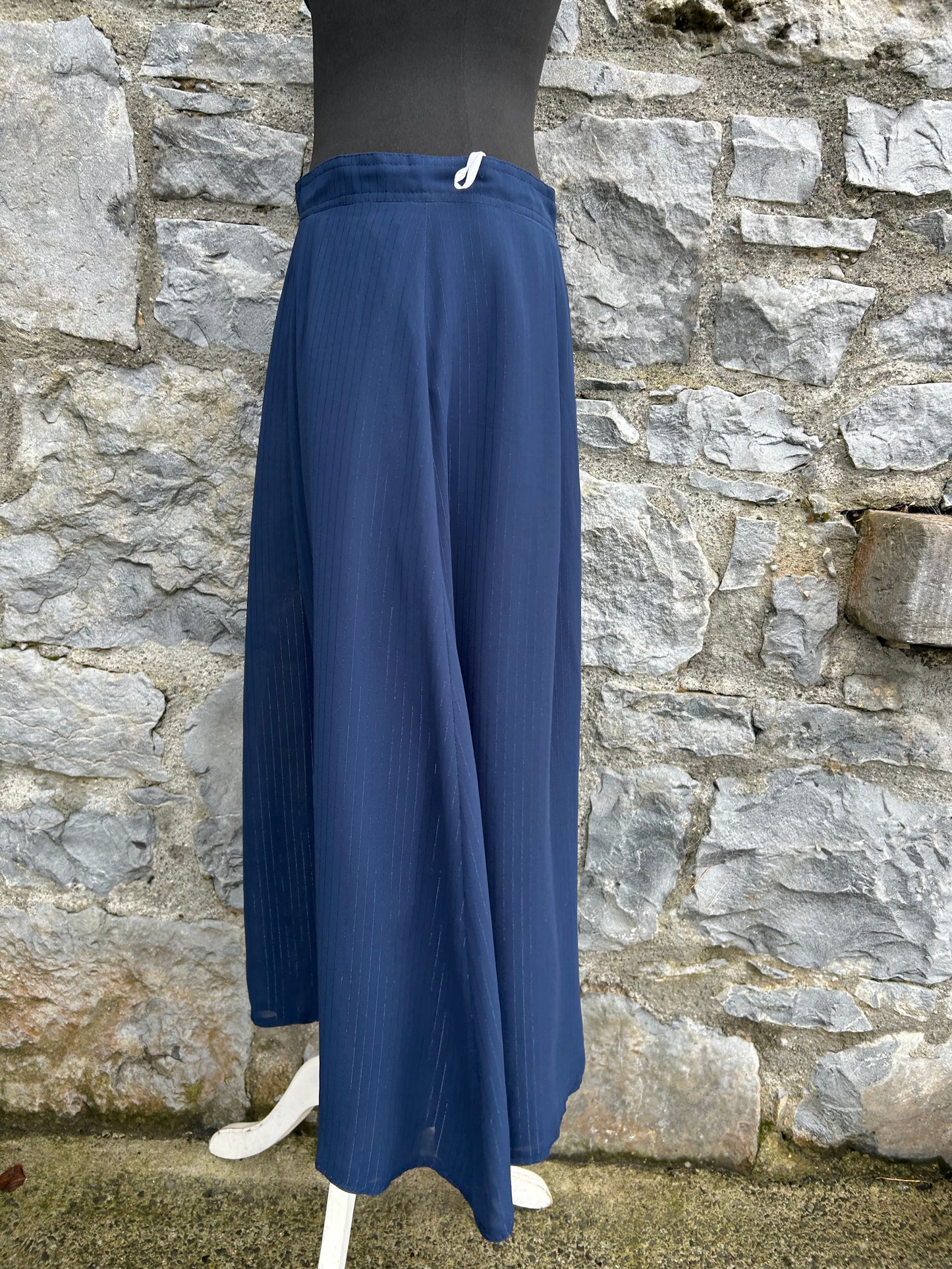 90s navy stripy skirt uk 12