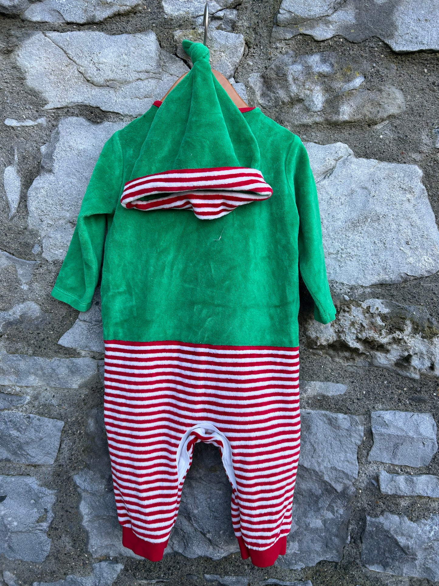 Elf velour onesie 6-9m (68-74cm)