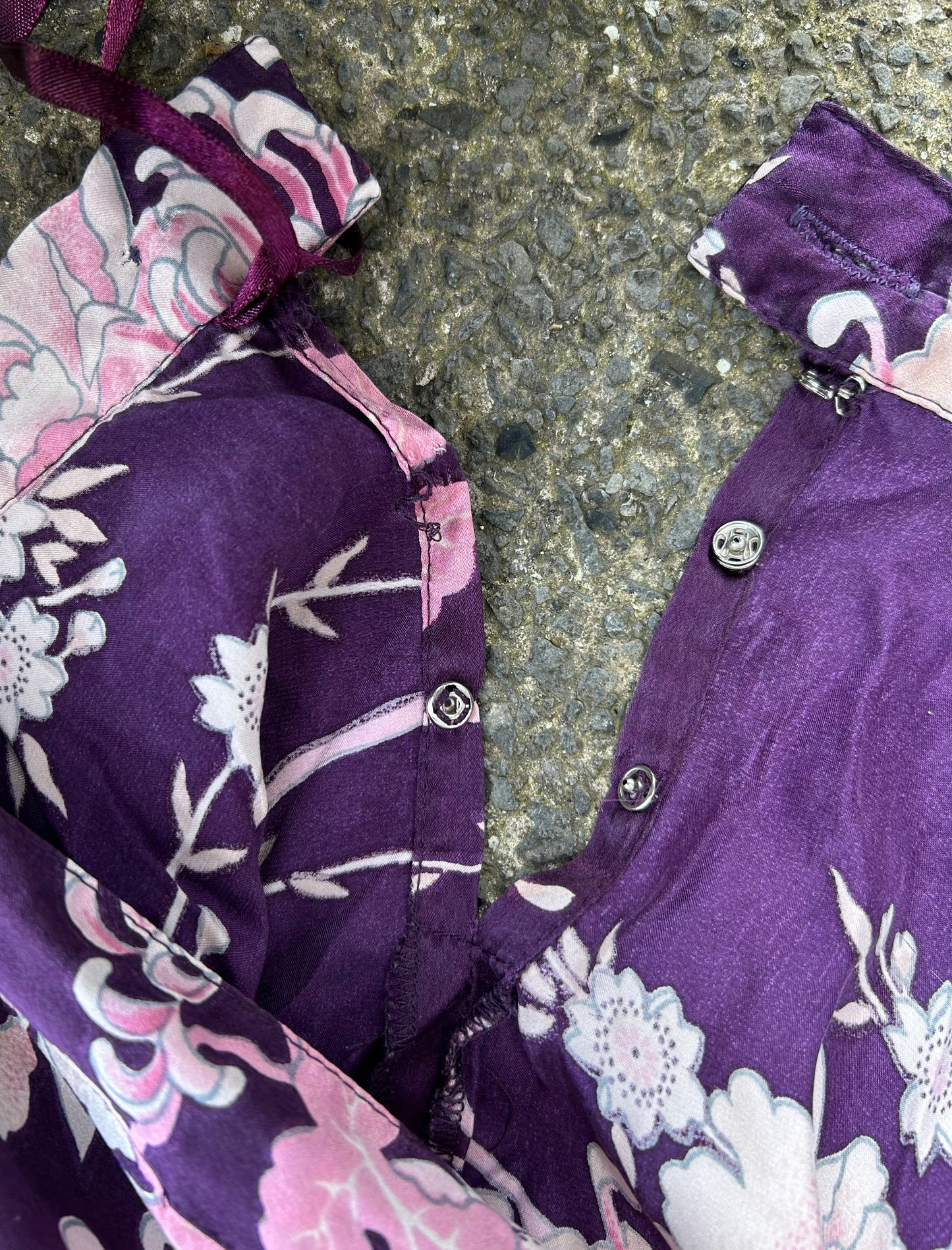 Pink flowers silk skirt uk 12
