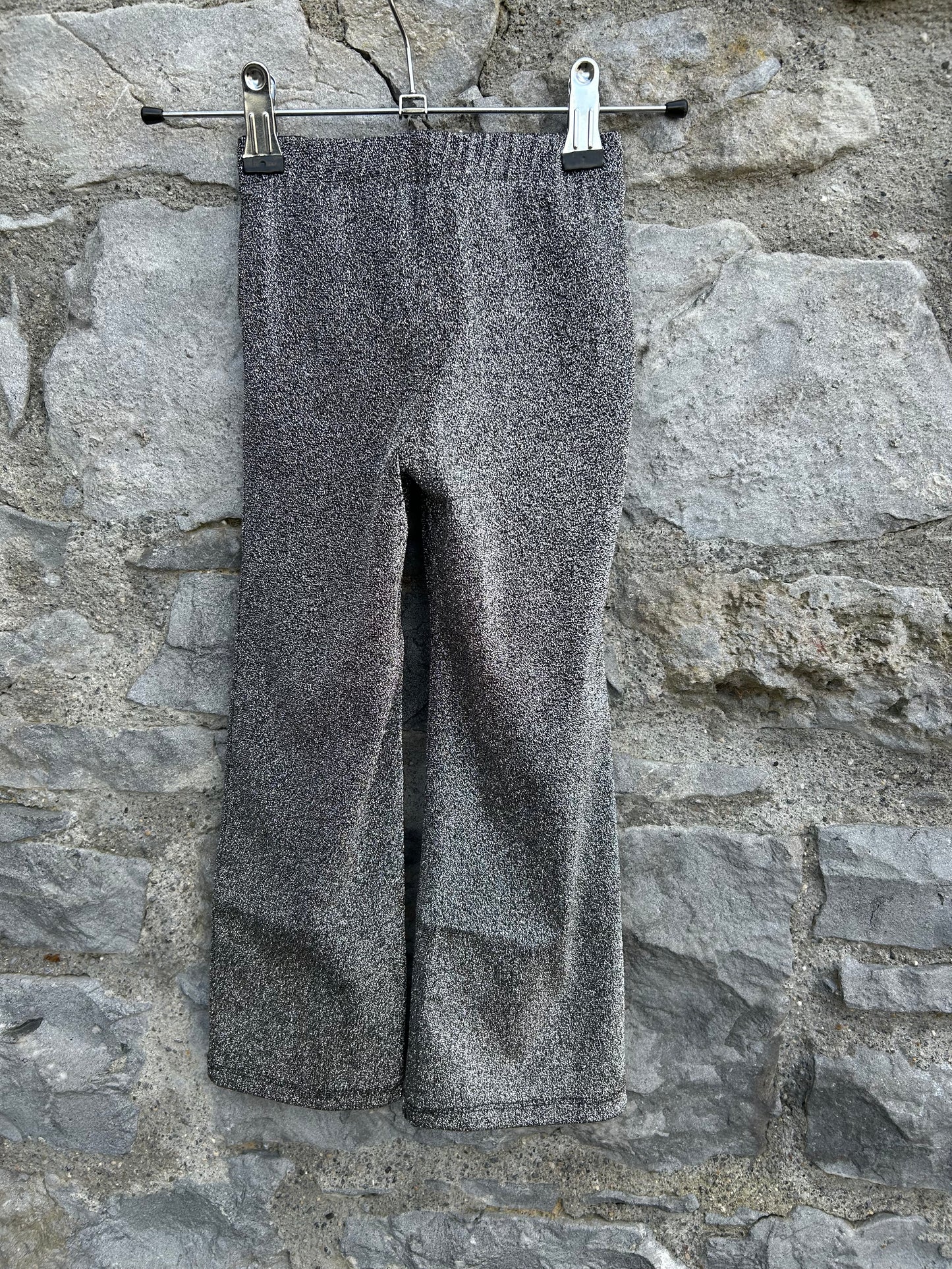 Silver glitter flares 2-3y (92-98cm)