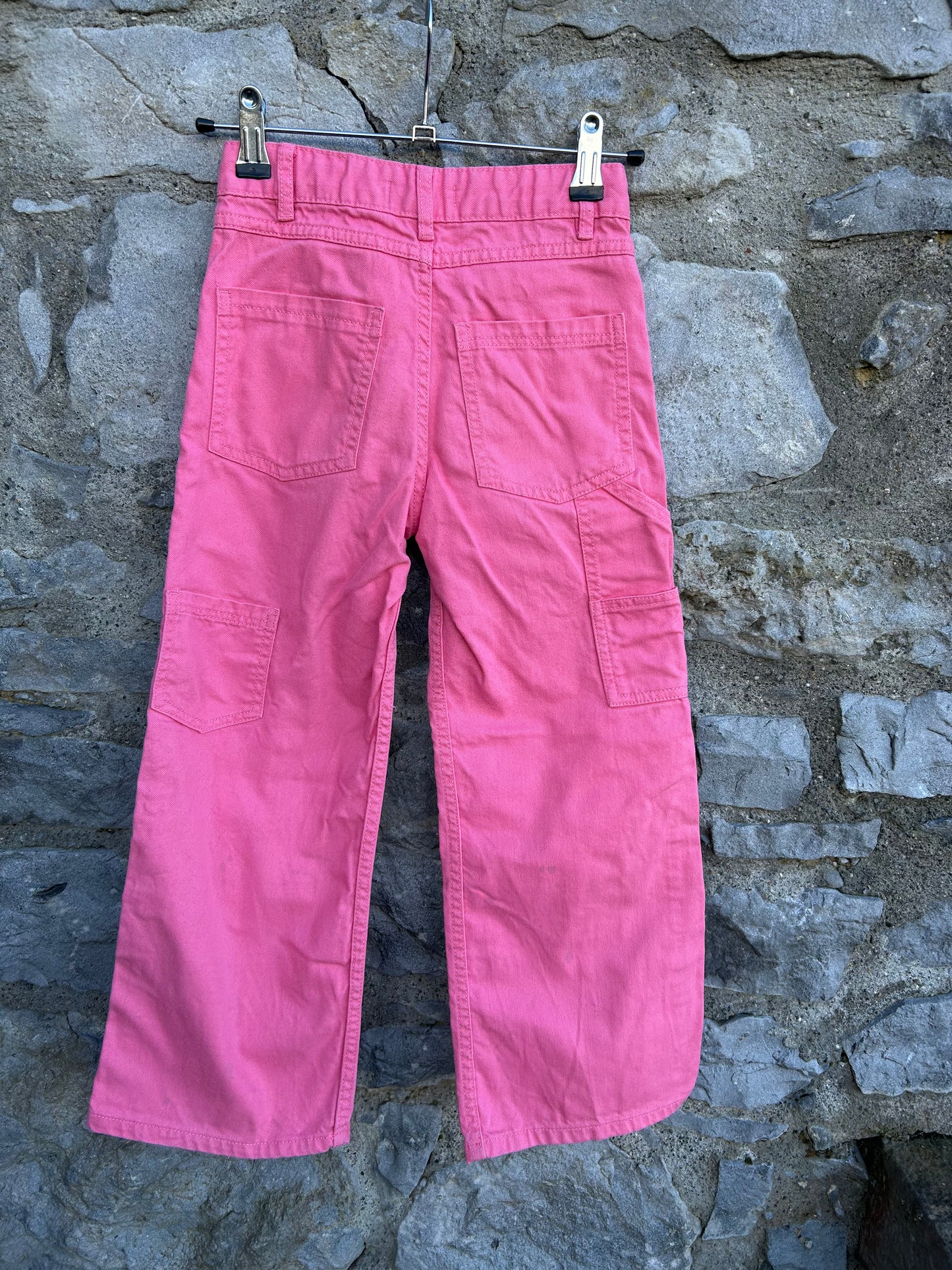 Pink wide leg jeans 6-7y (116-122cm)