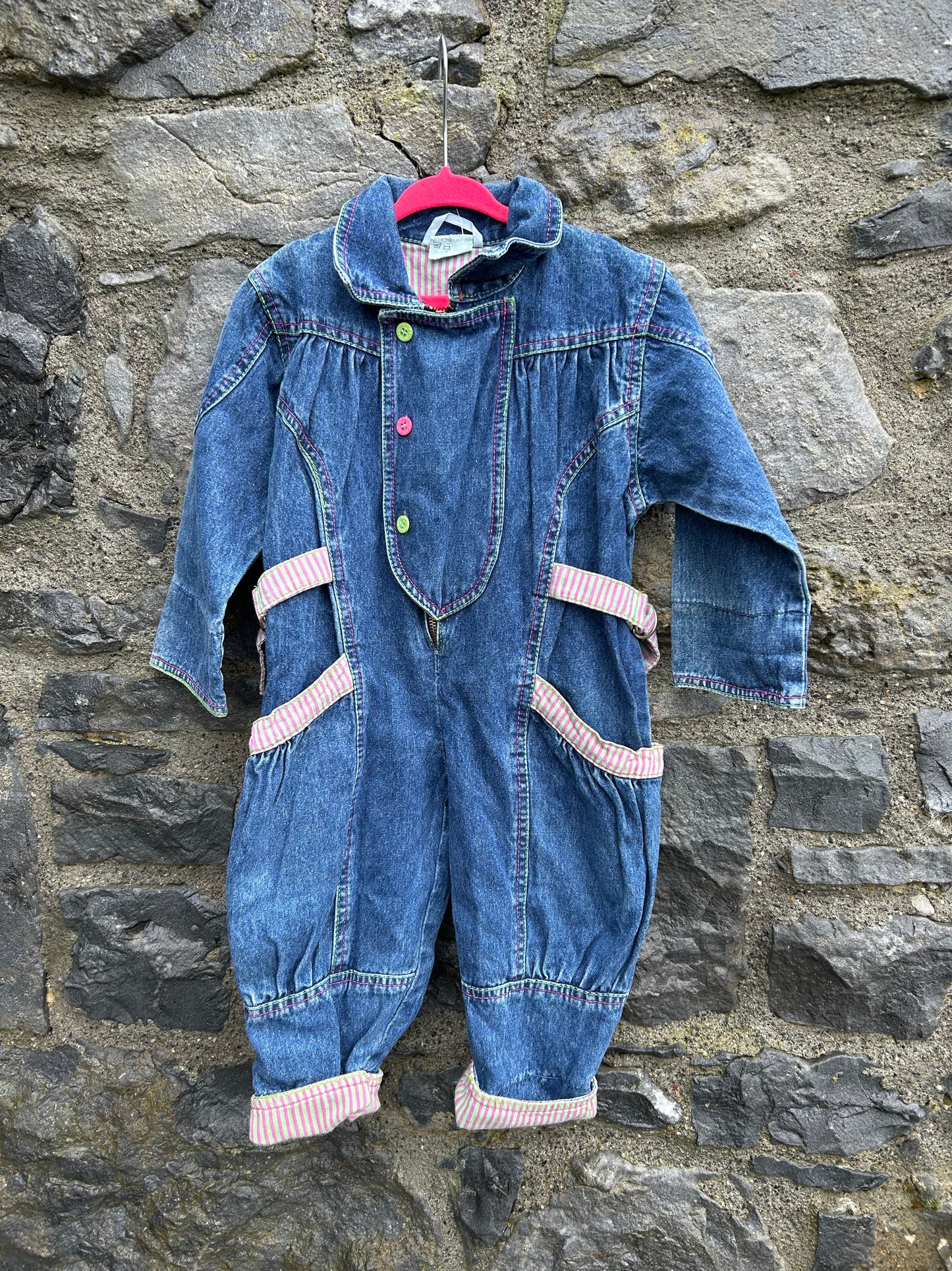 80s denim jumpsuit 18-24m (86-92cm)