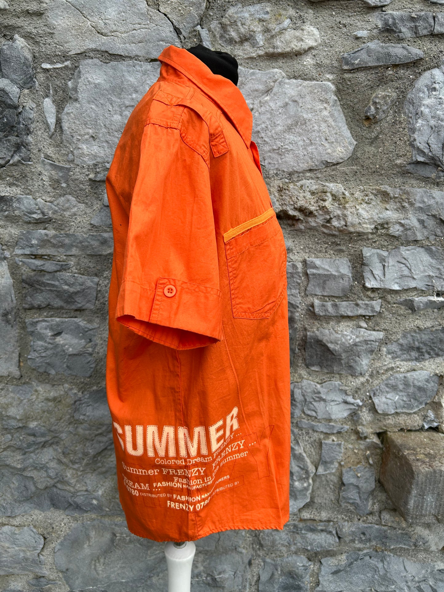 Y2K orange shirt Small