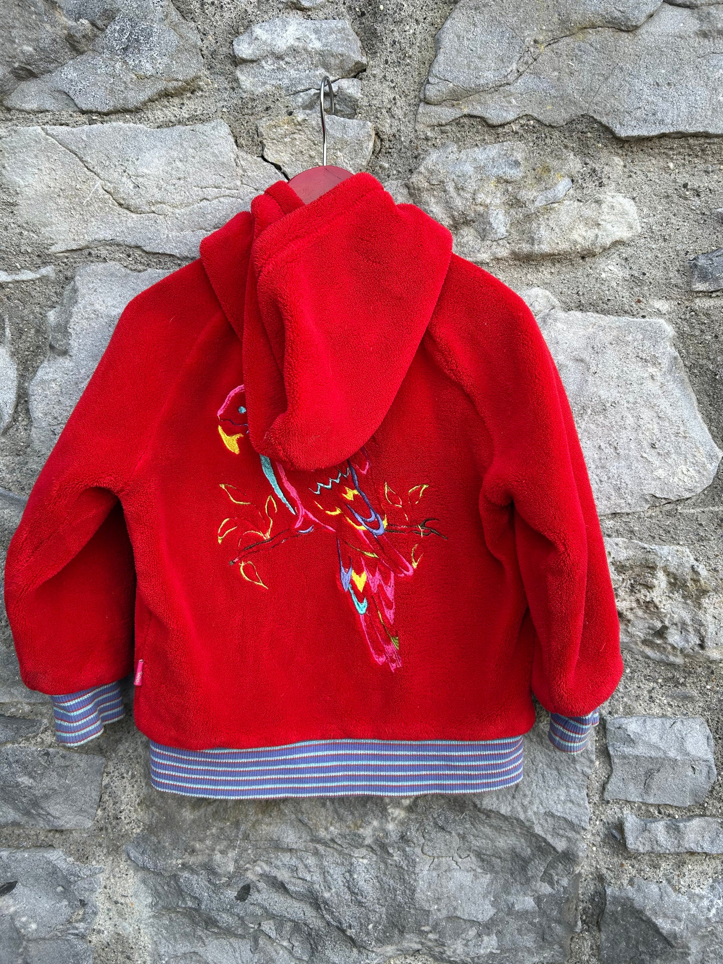 Parrot red fleece hoodie 4y (104cm)