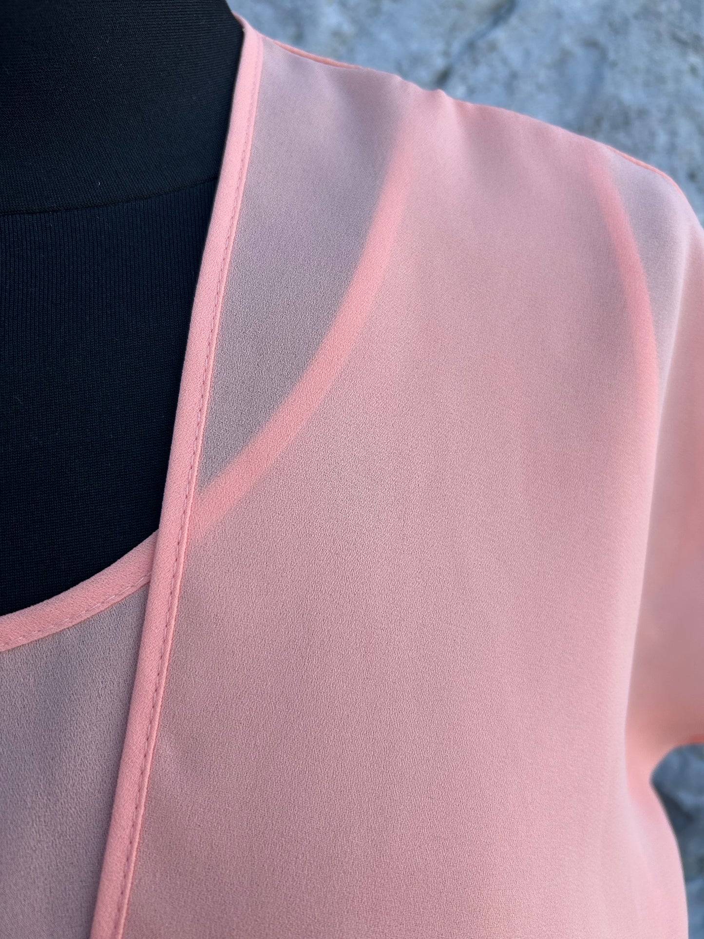 70s peach top&skirt uk 8