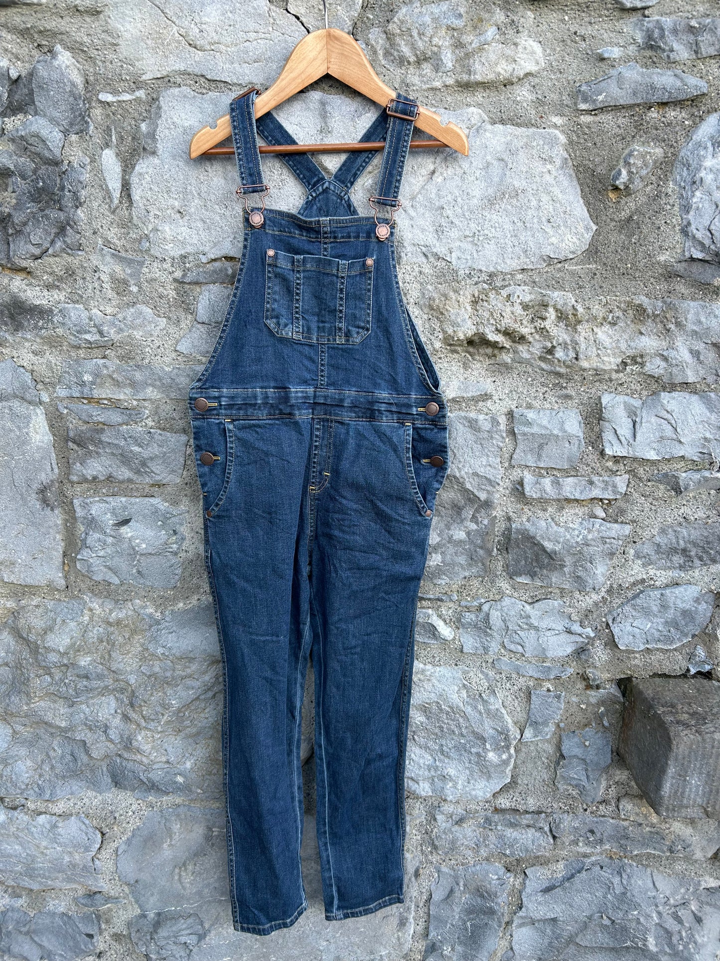 Navy denim dungarees 7-8y (122-128cm)